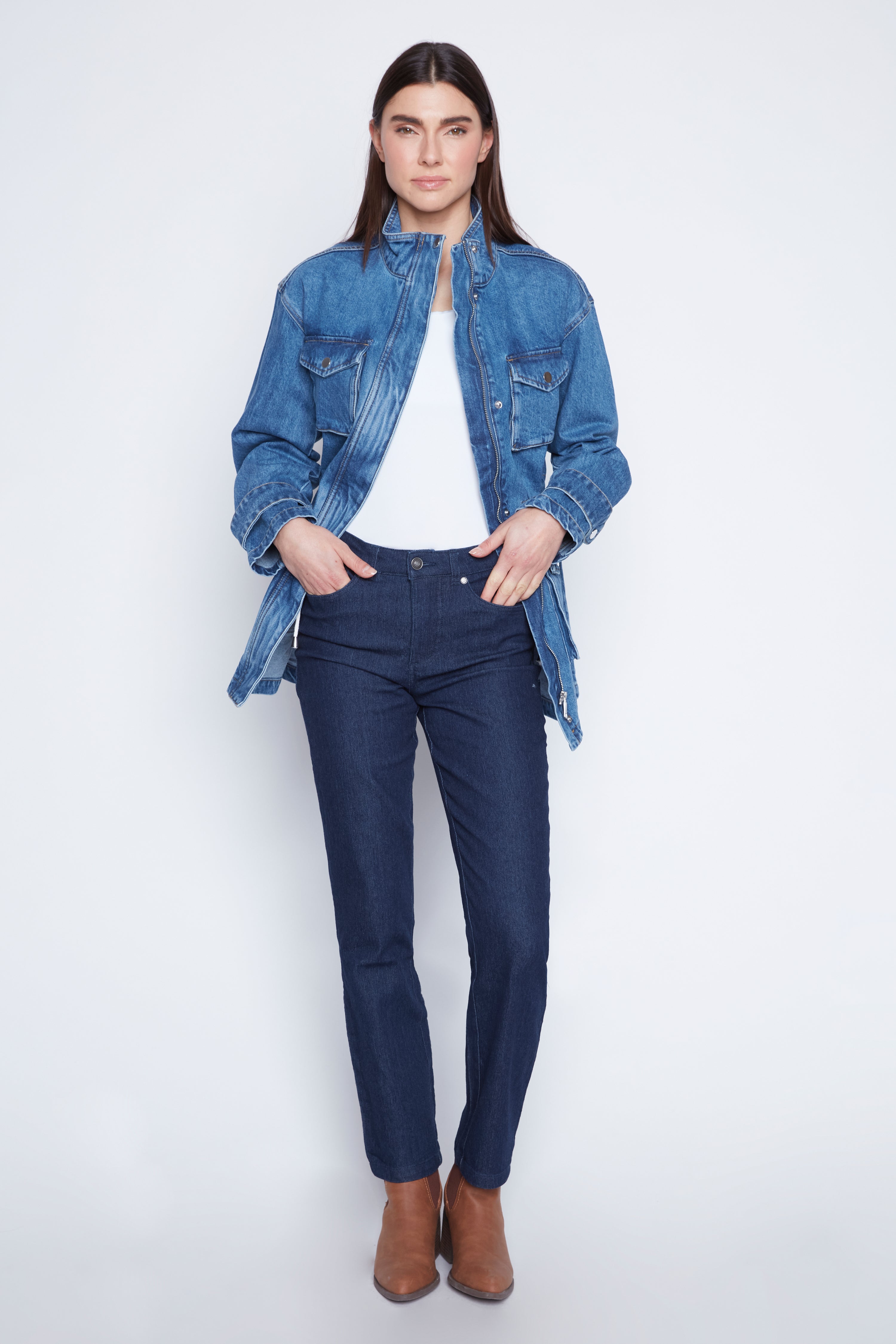 Denim utility jacket