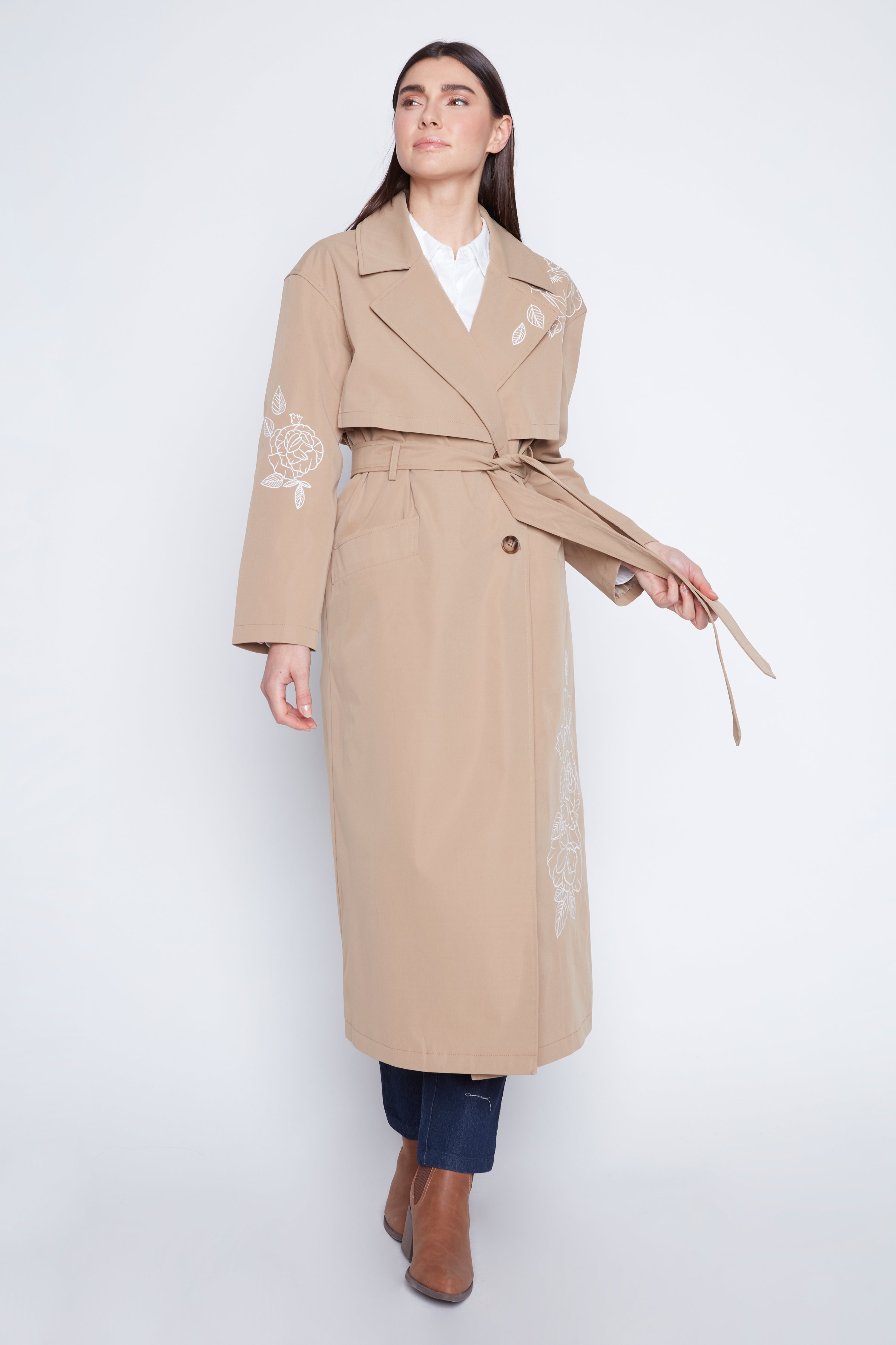 Double breasted trench coat