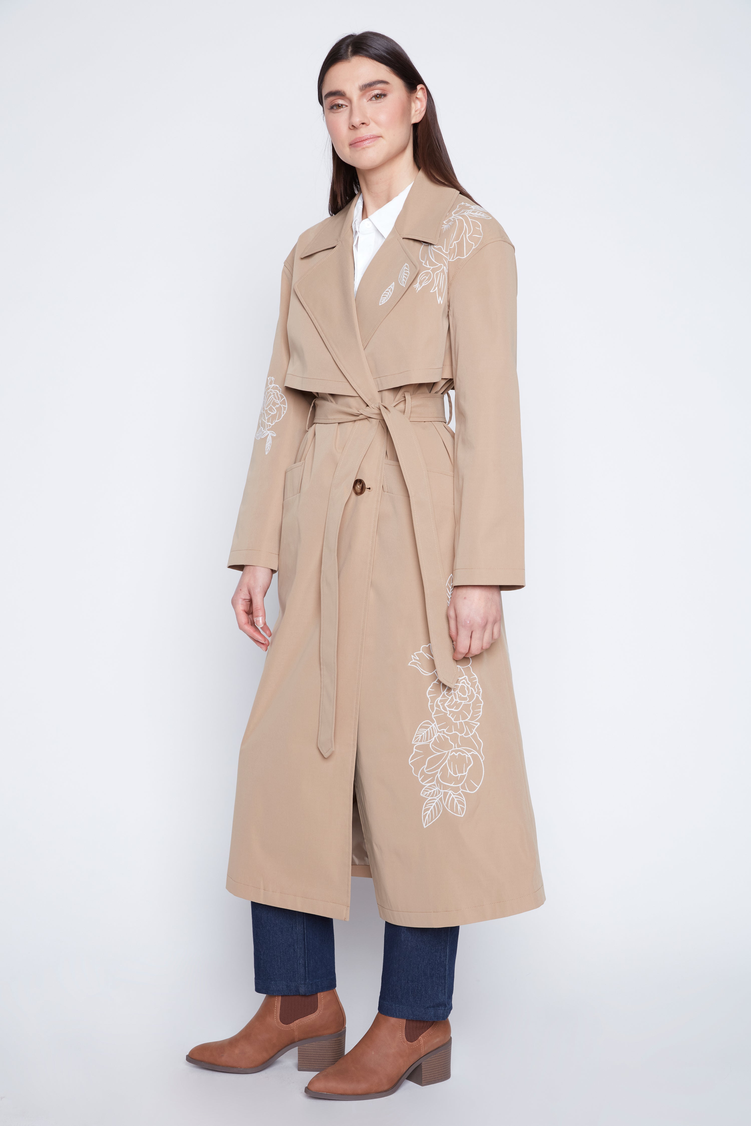 Double breasted trench coat