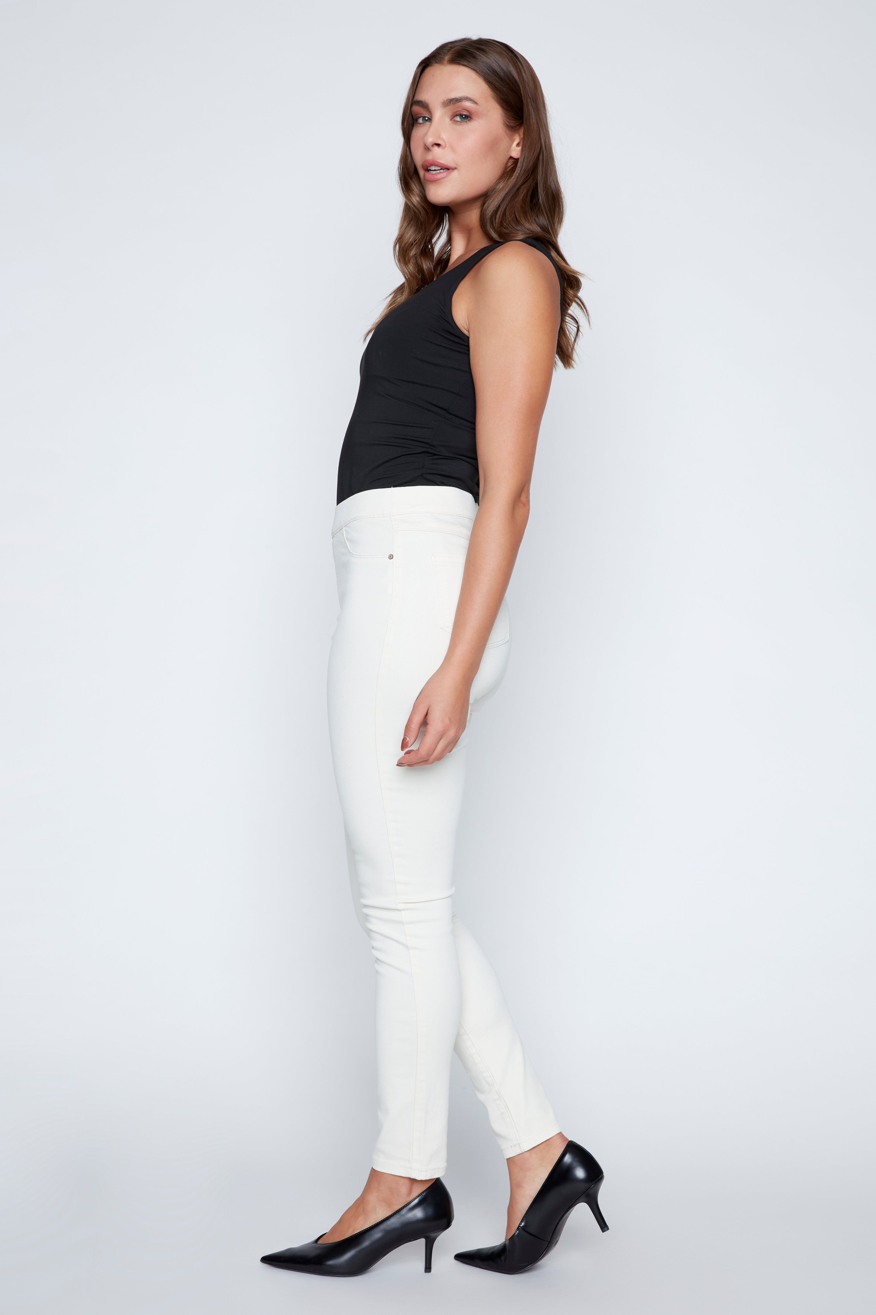 Colored twill pull on pant