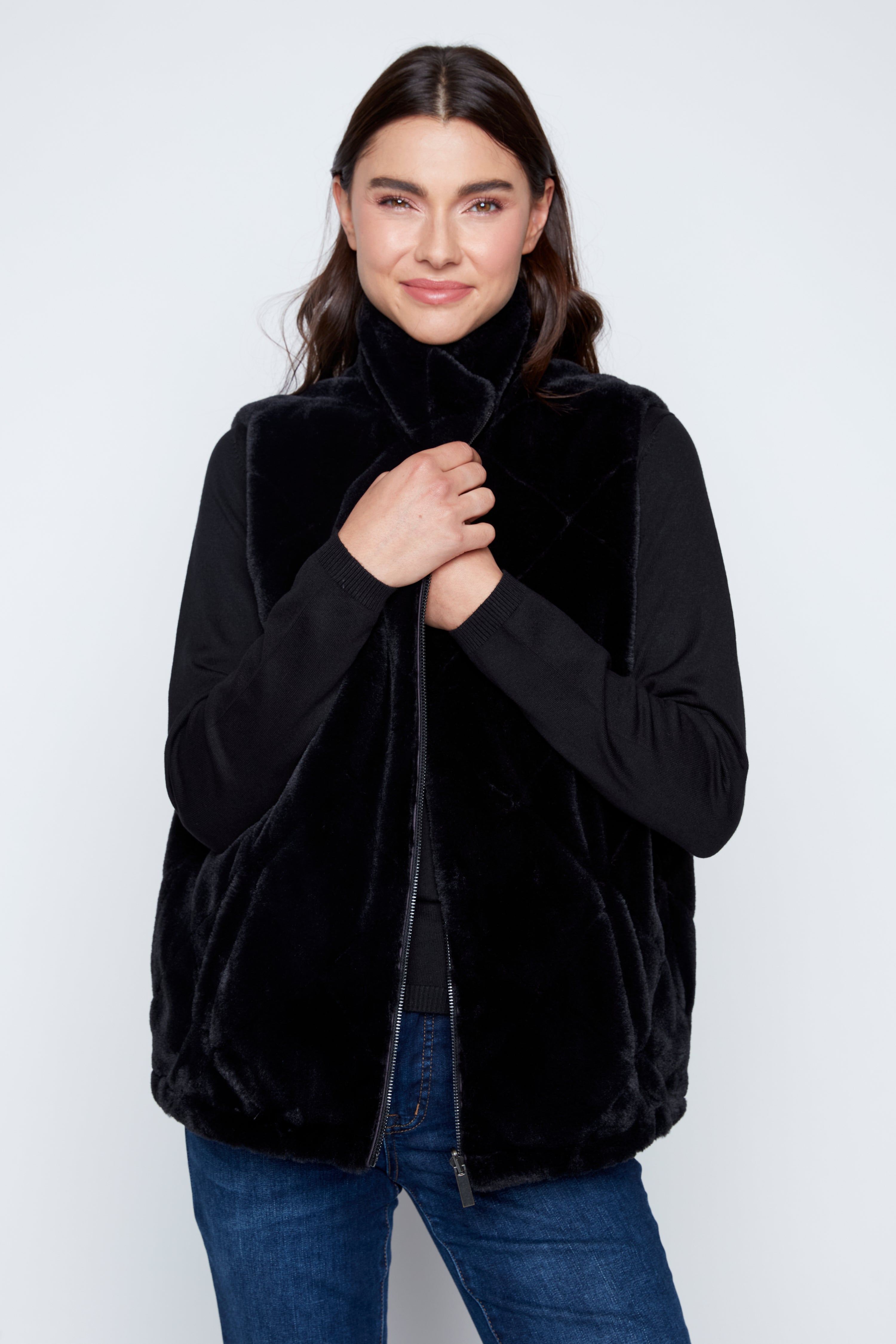 Reversible quilted vest