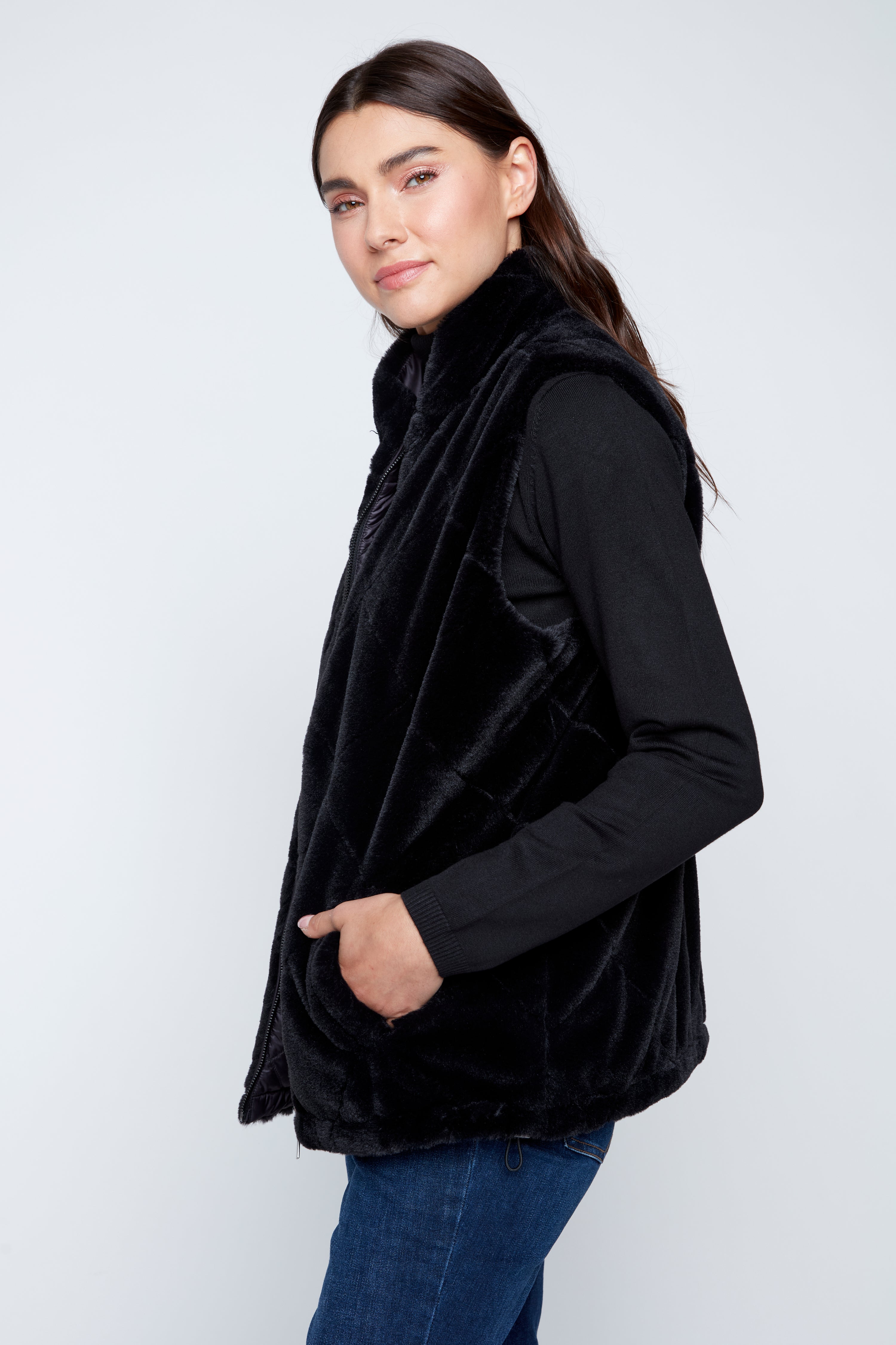 Reversible quilted vest