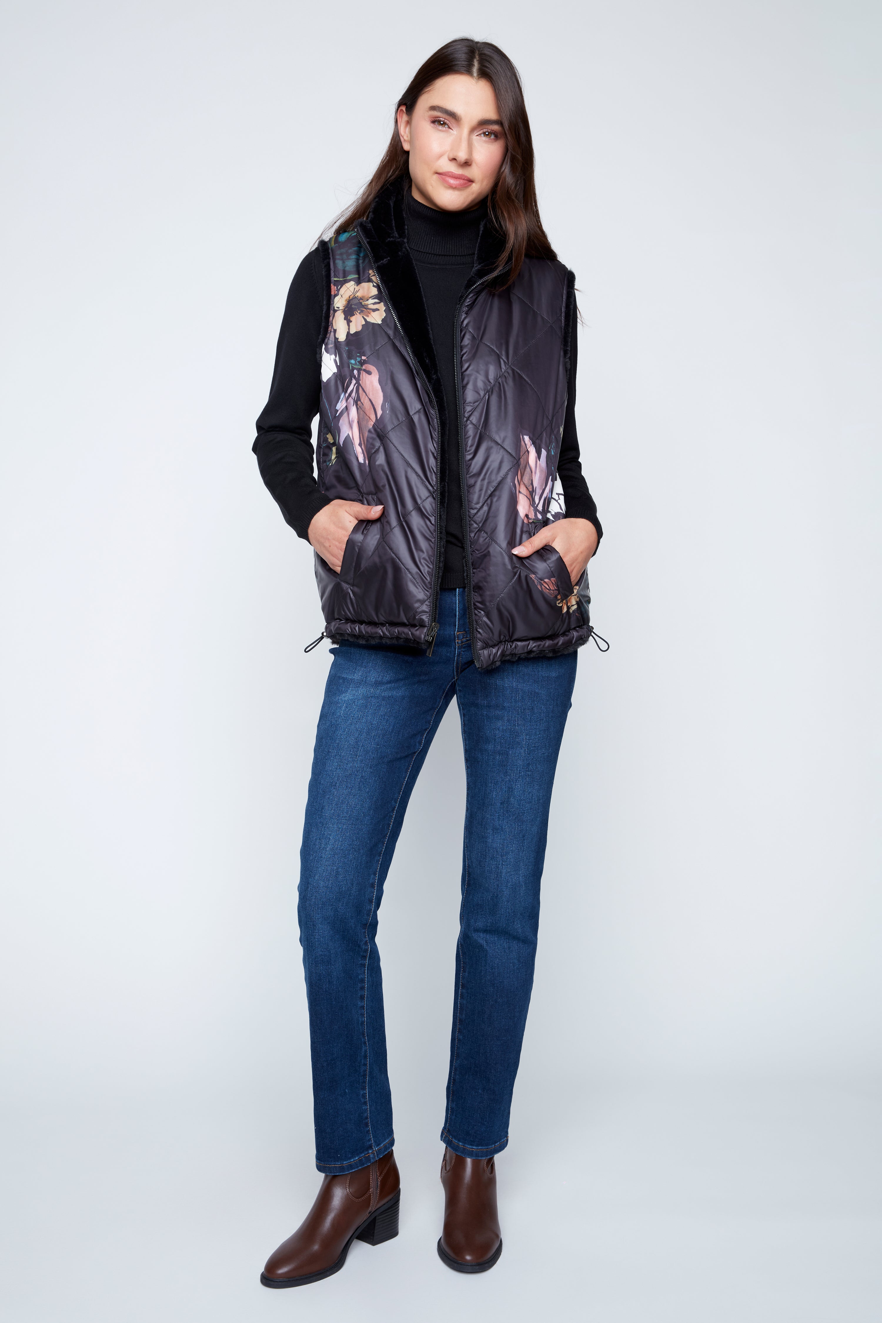 Reversible quilted vest