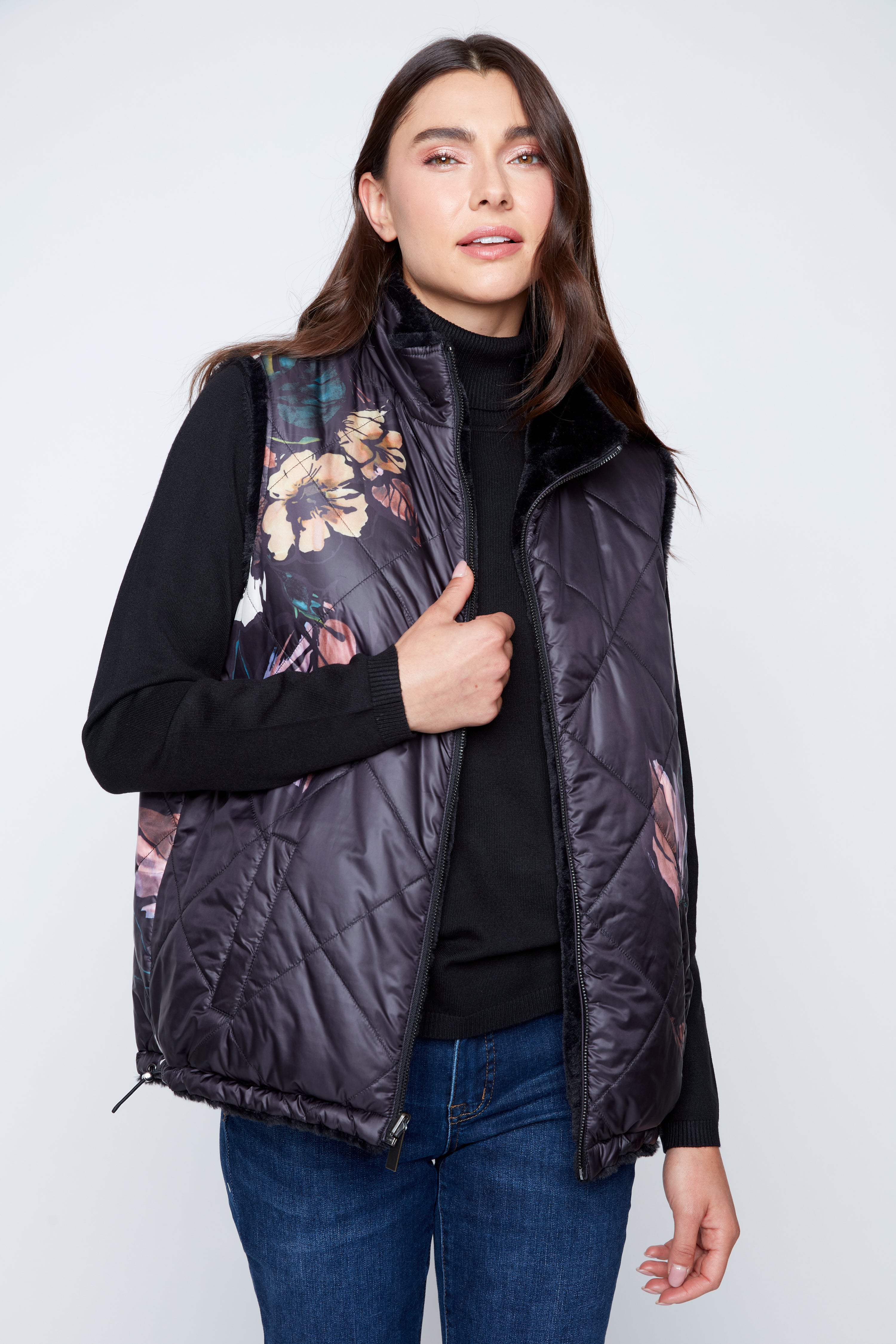 Reversible quilted vest