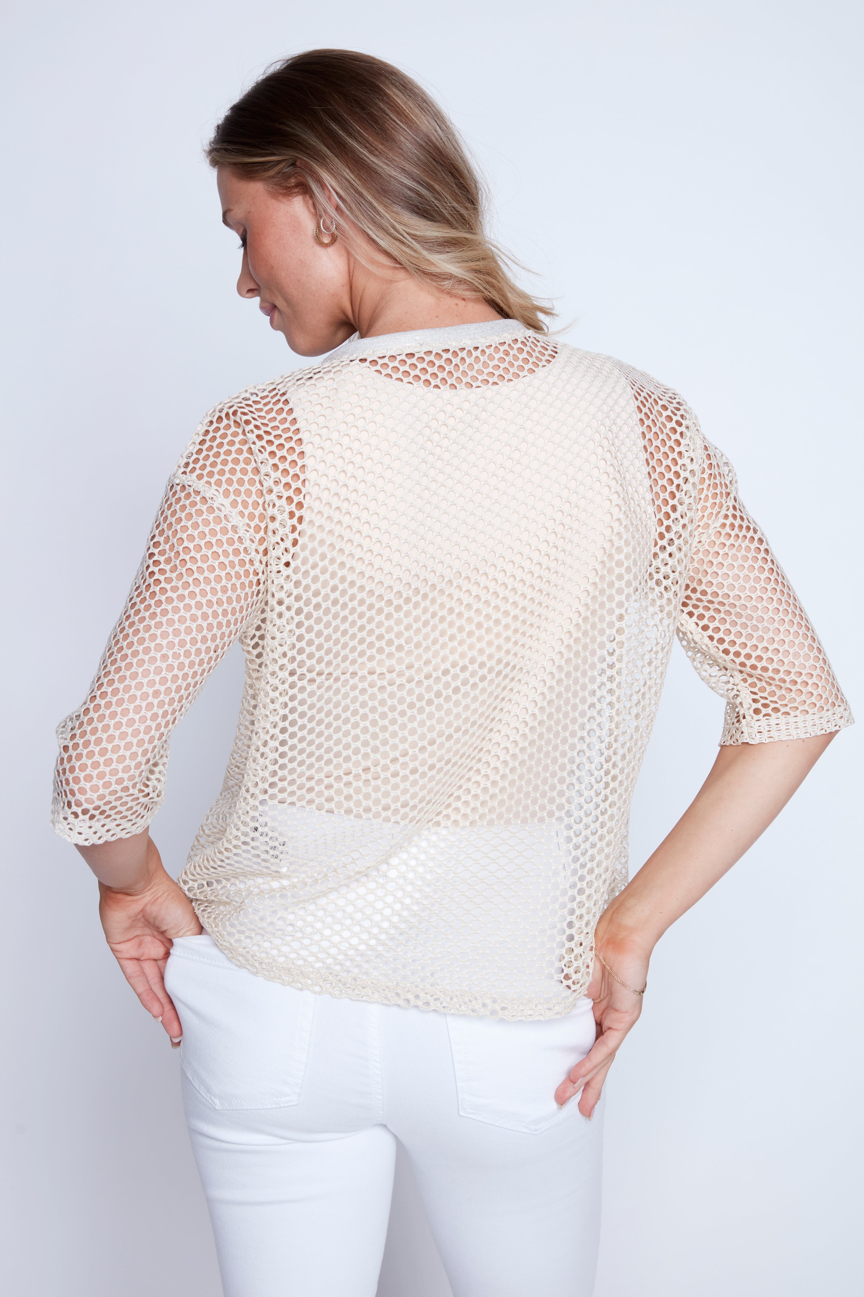 Lurex crochet top