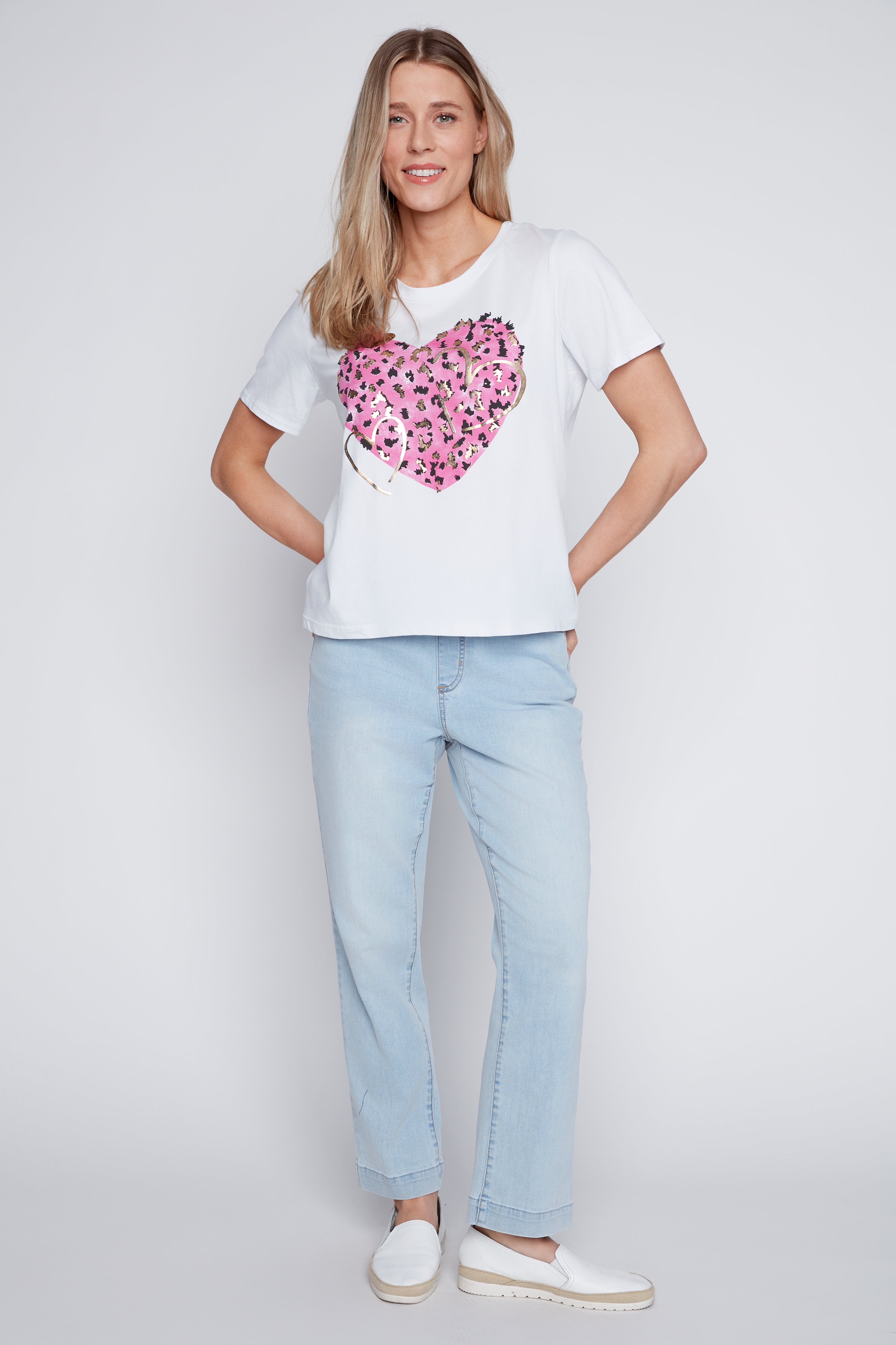 Le t-shirt imprimé coeur