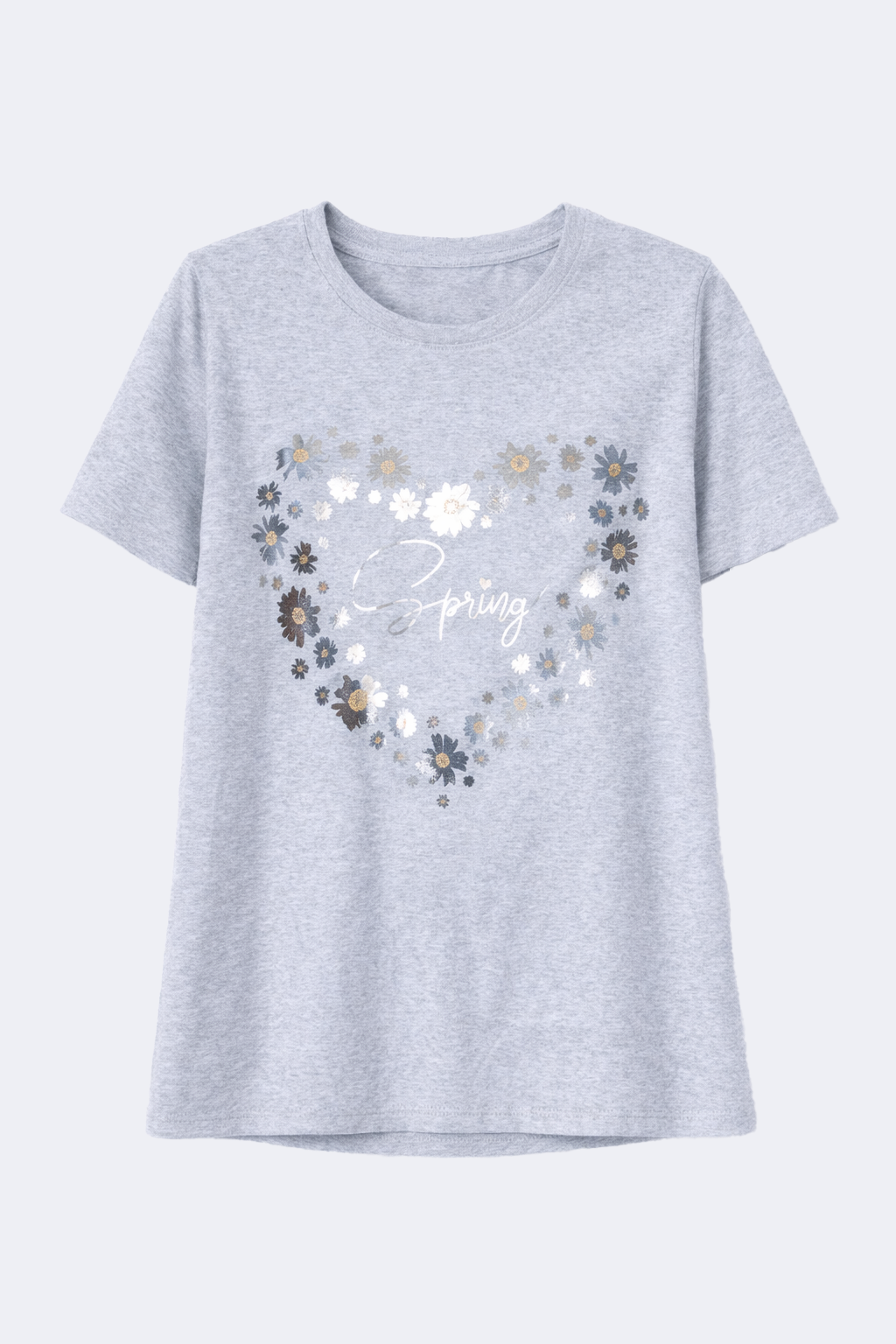 Spring floral heart t-shirt
