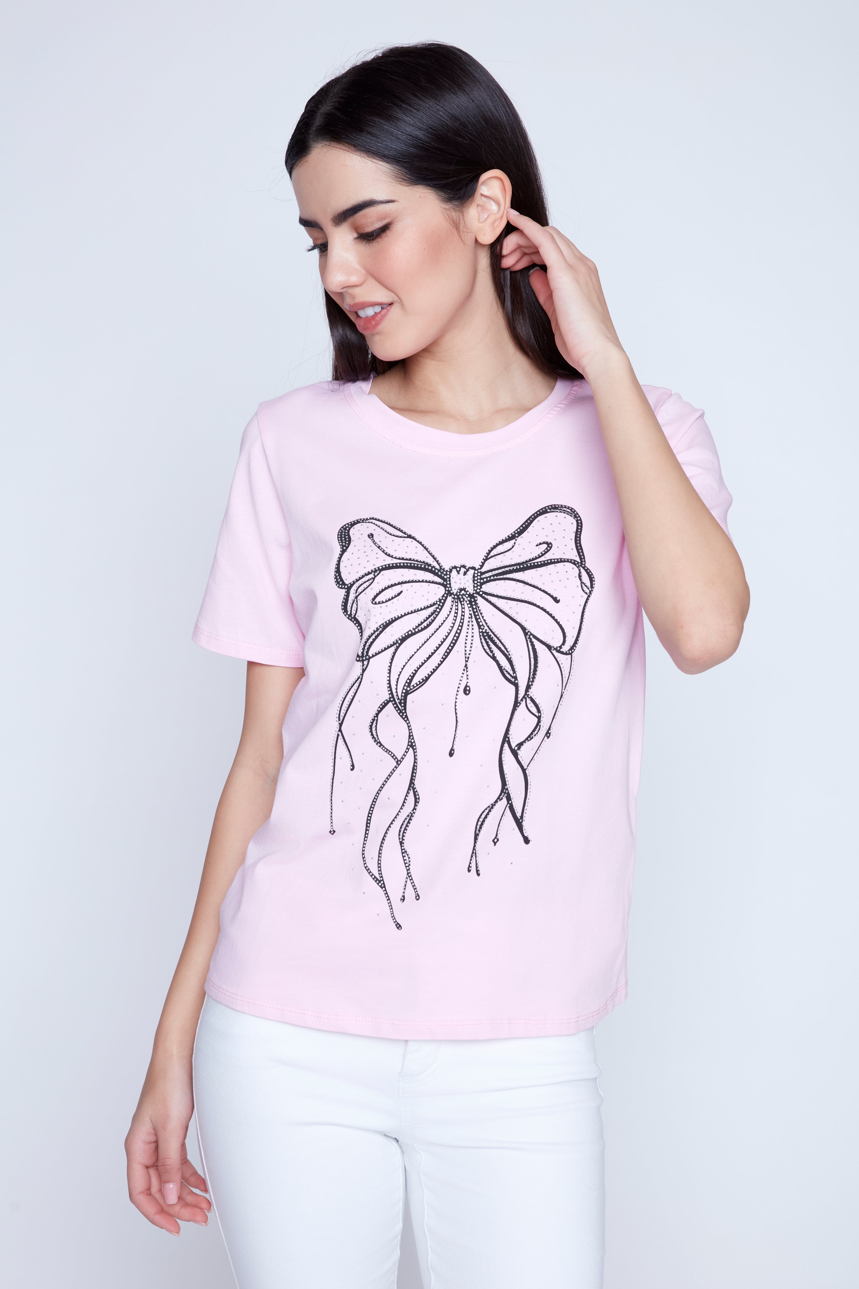 Bow print t-shirt