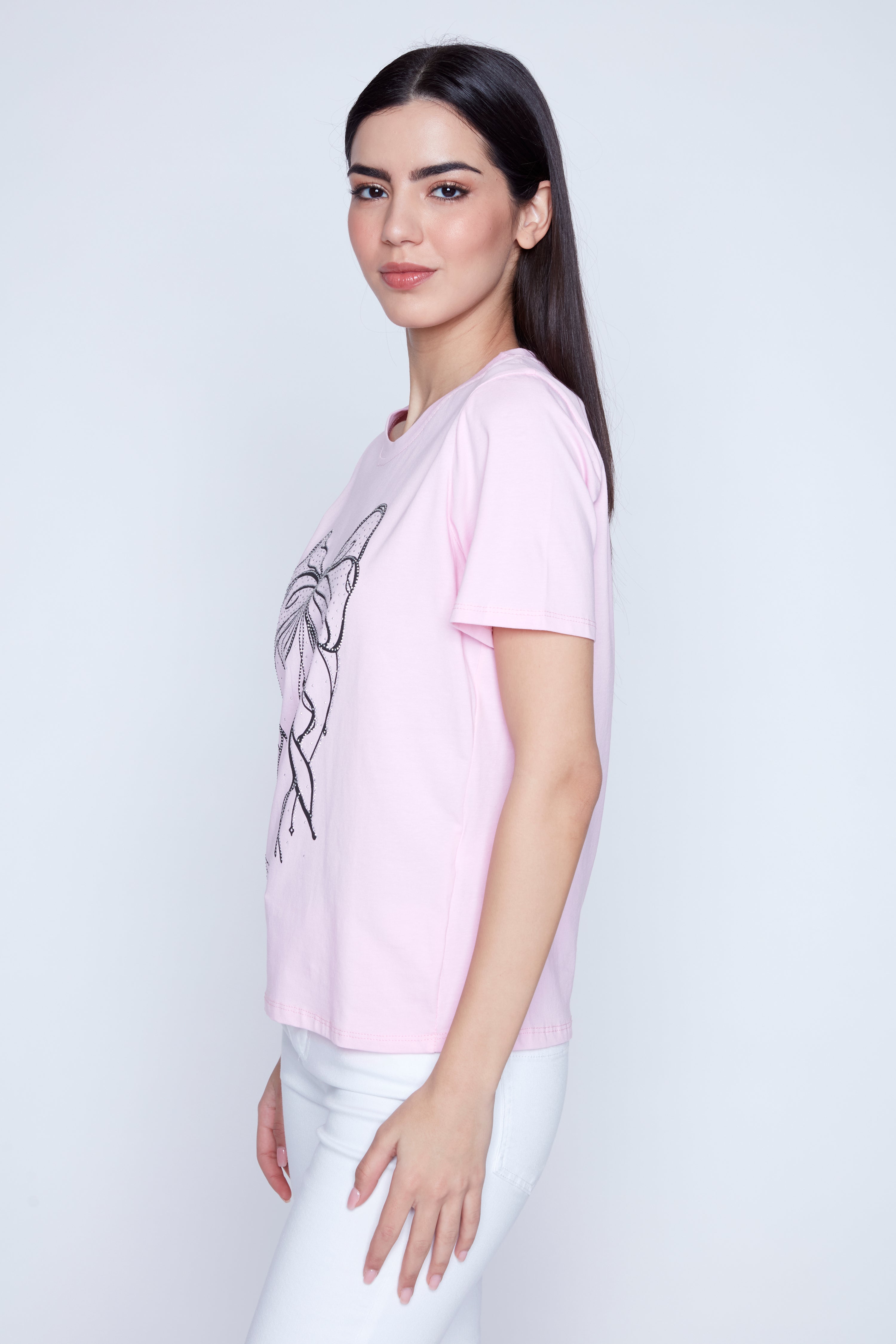 Bow print t-shirt