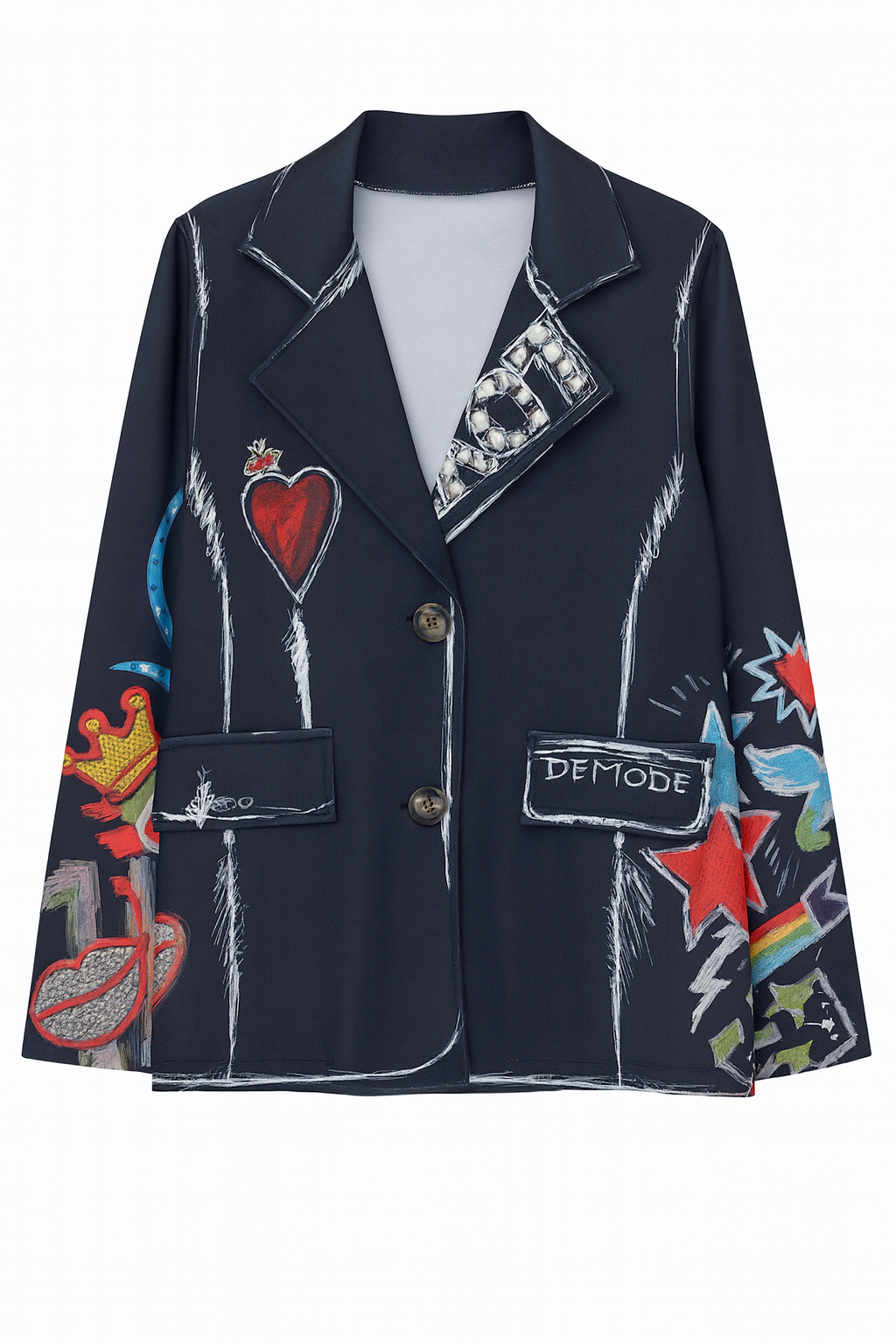 Graphic edge blazer