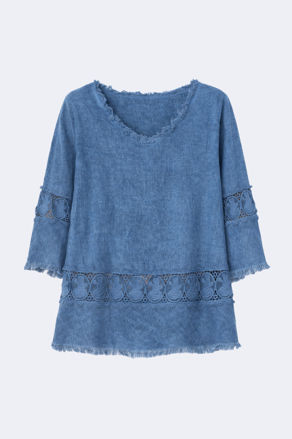 Lace and fringe trim tunic