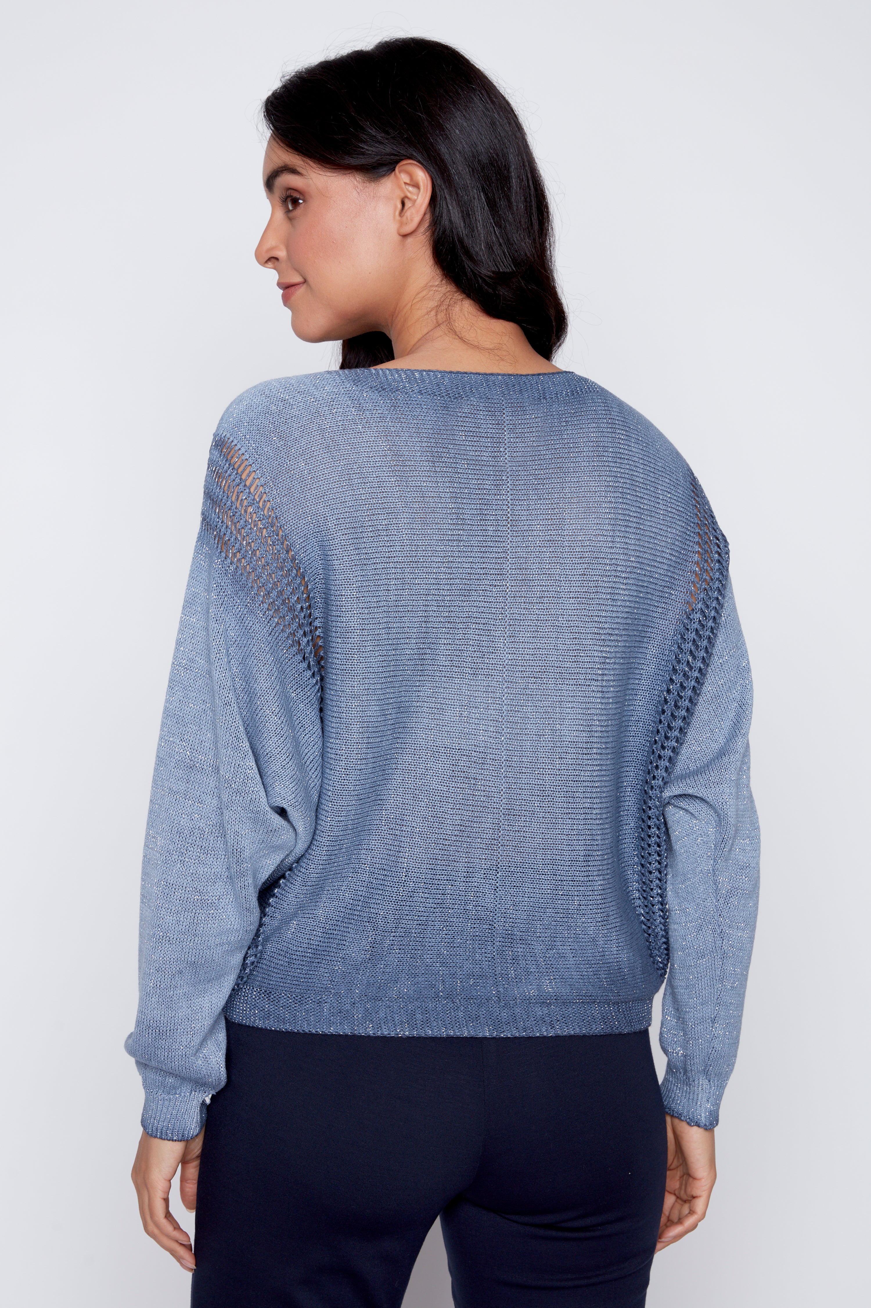 Lurex tie dye sweater