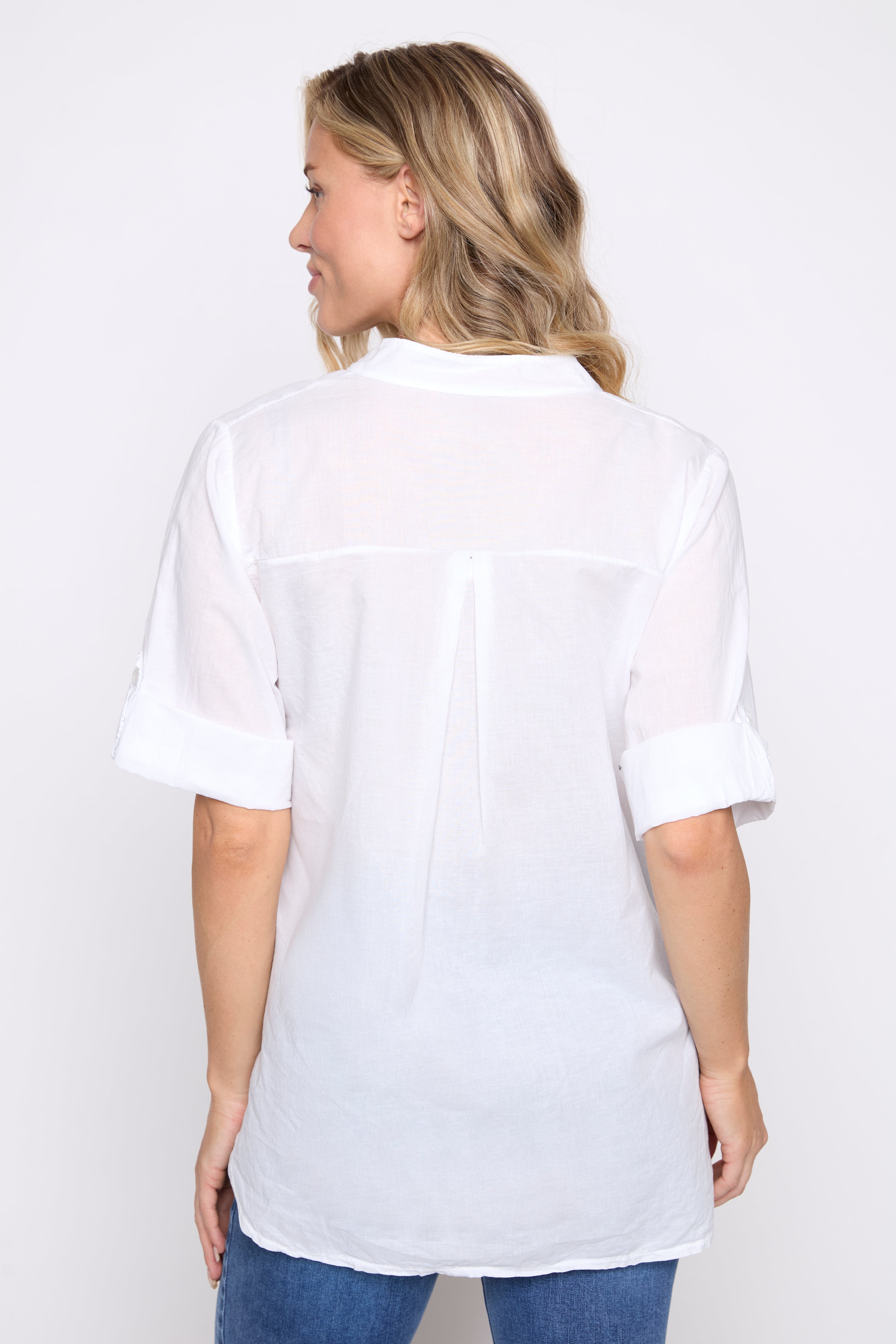 Floral print cotton blouse