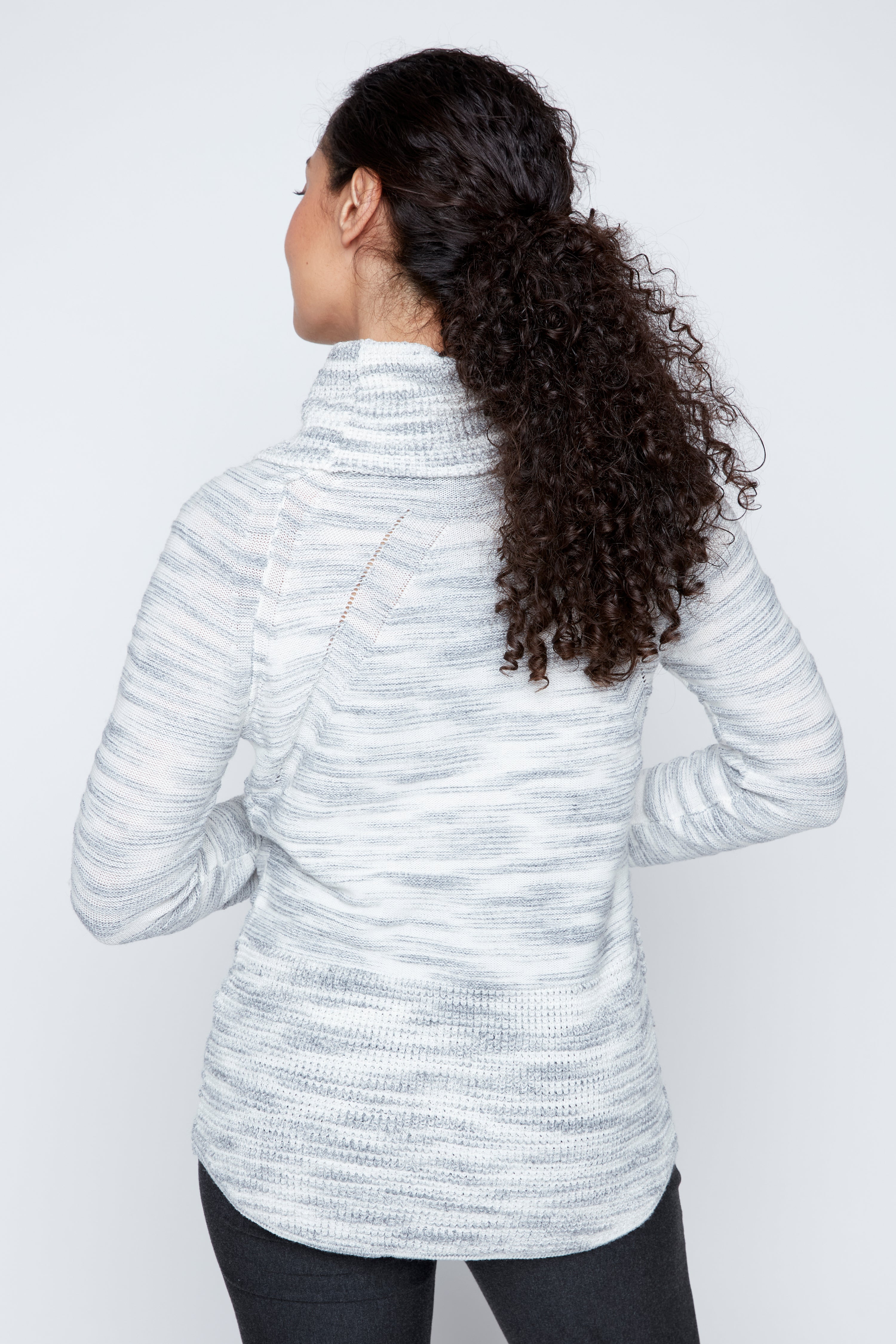 Space dye design sweater