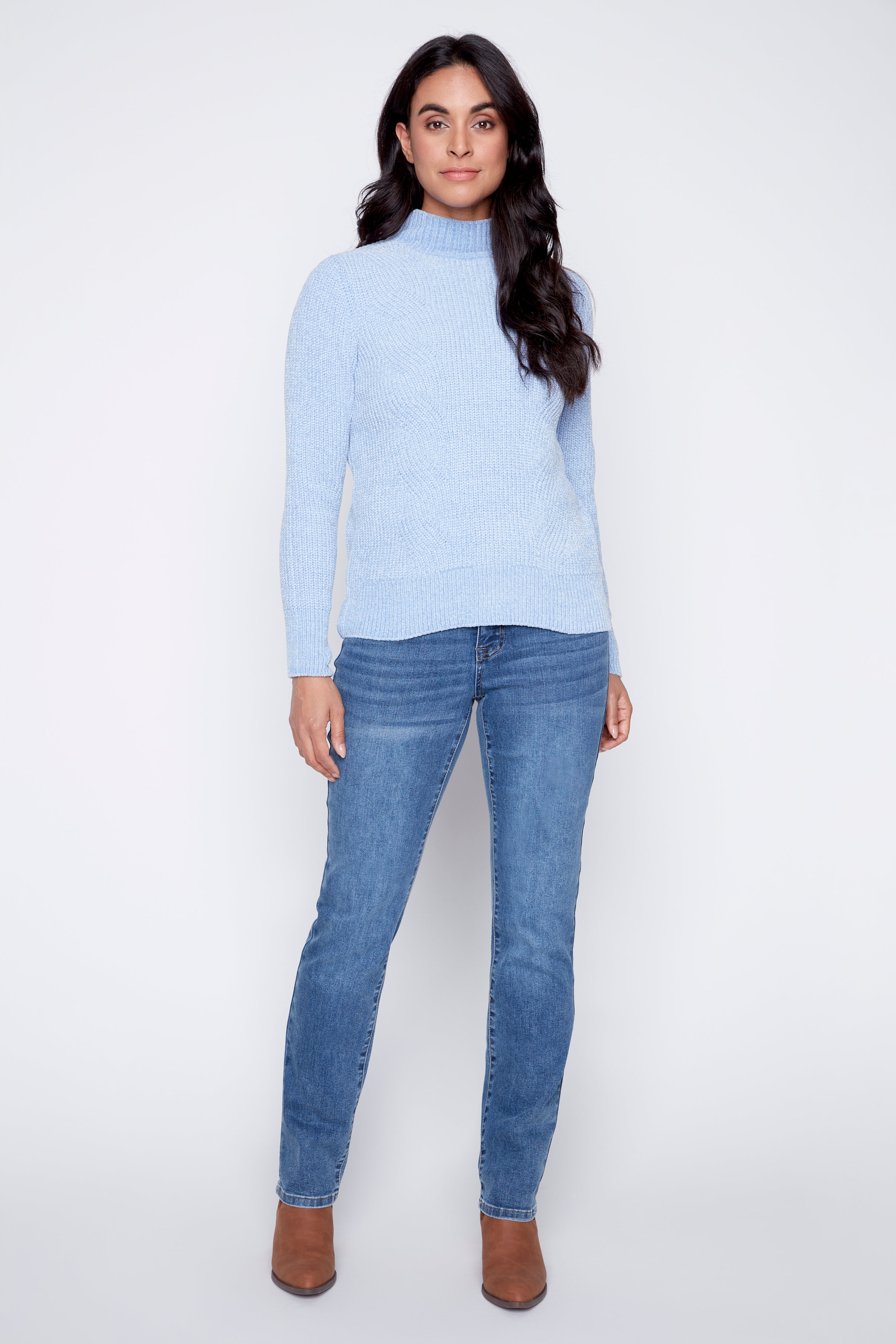 Le pull en chenille unie