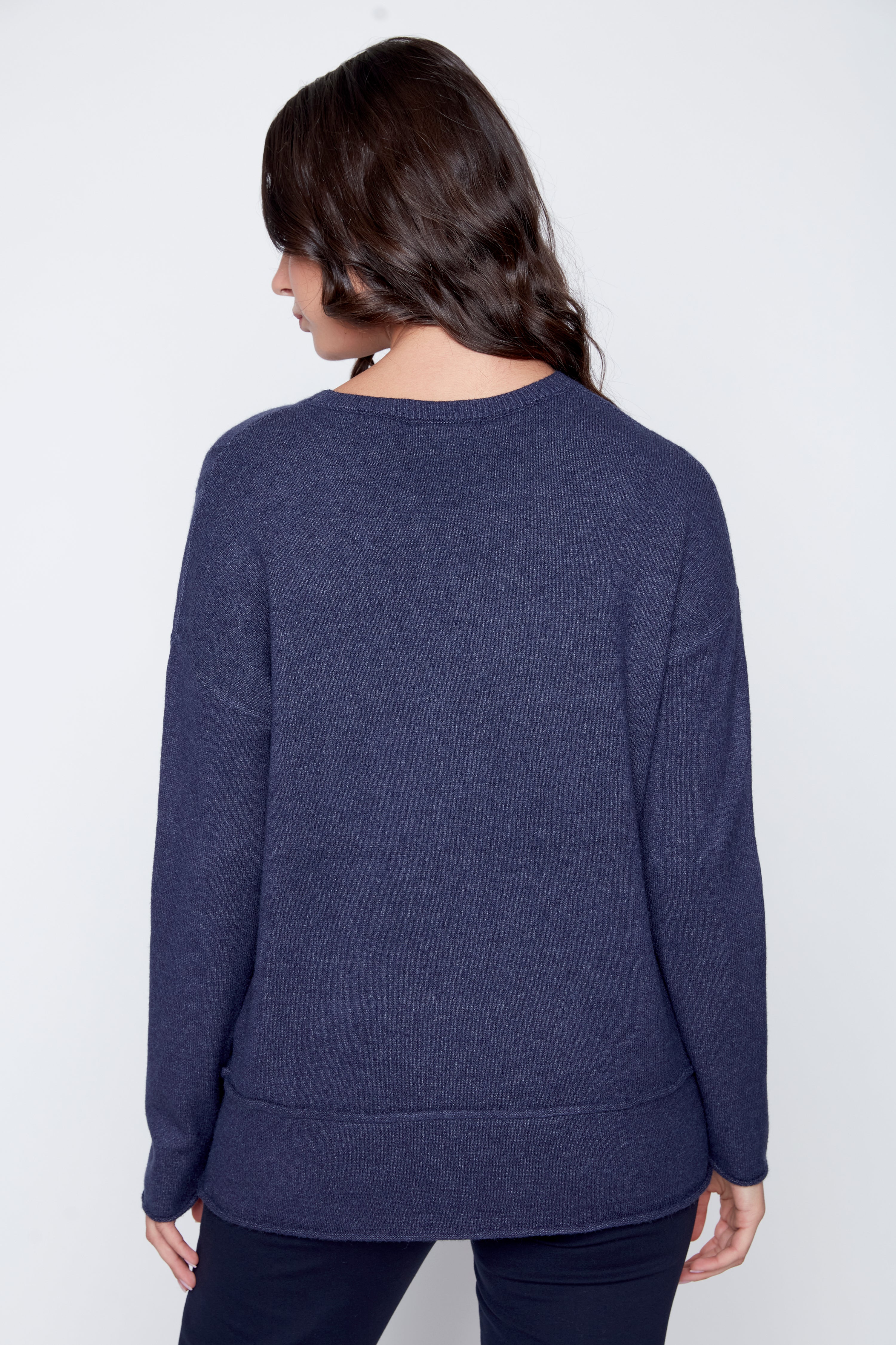 Diamond pattern cable knit sweater