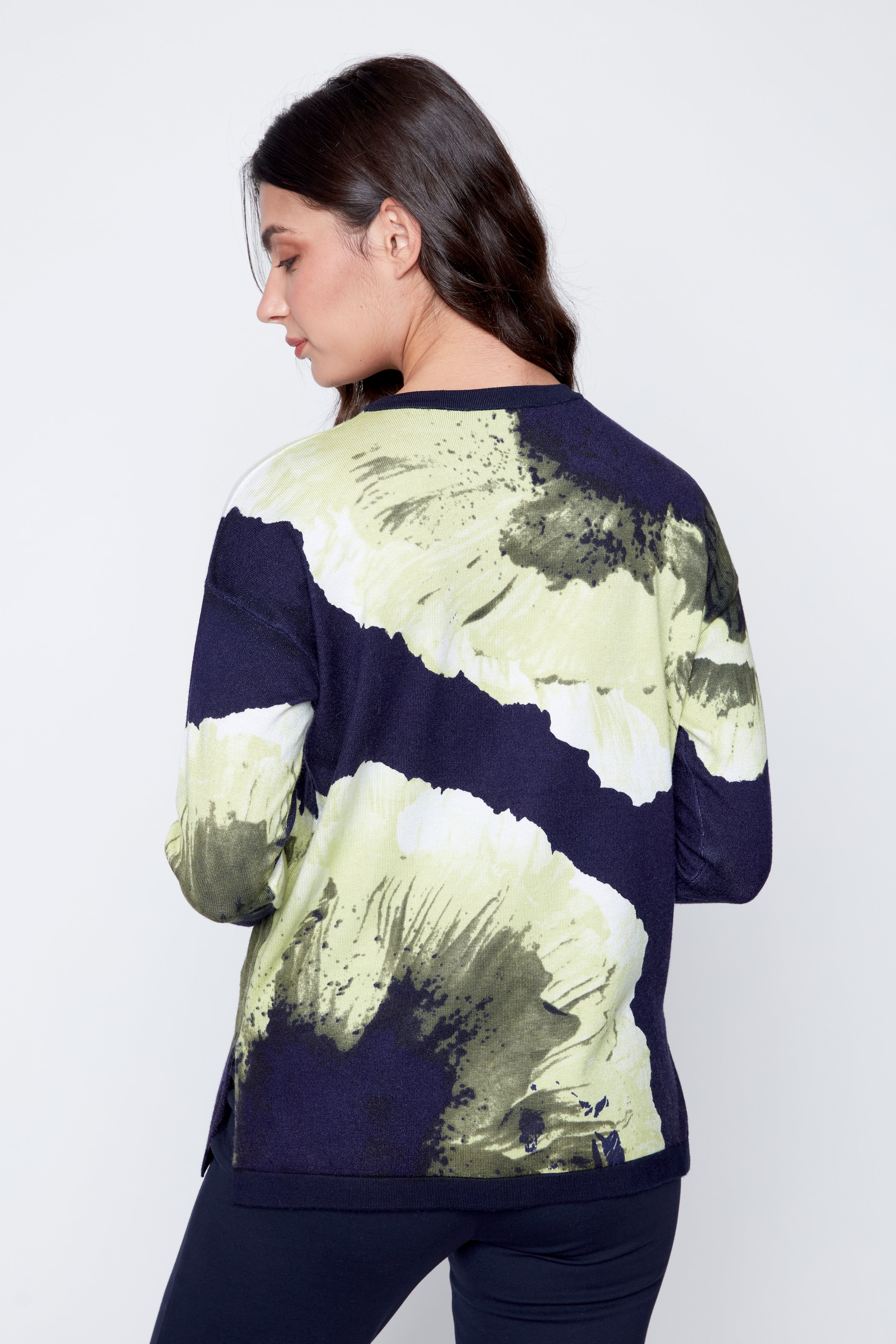 Big floral light weight knit sweater