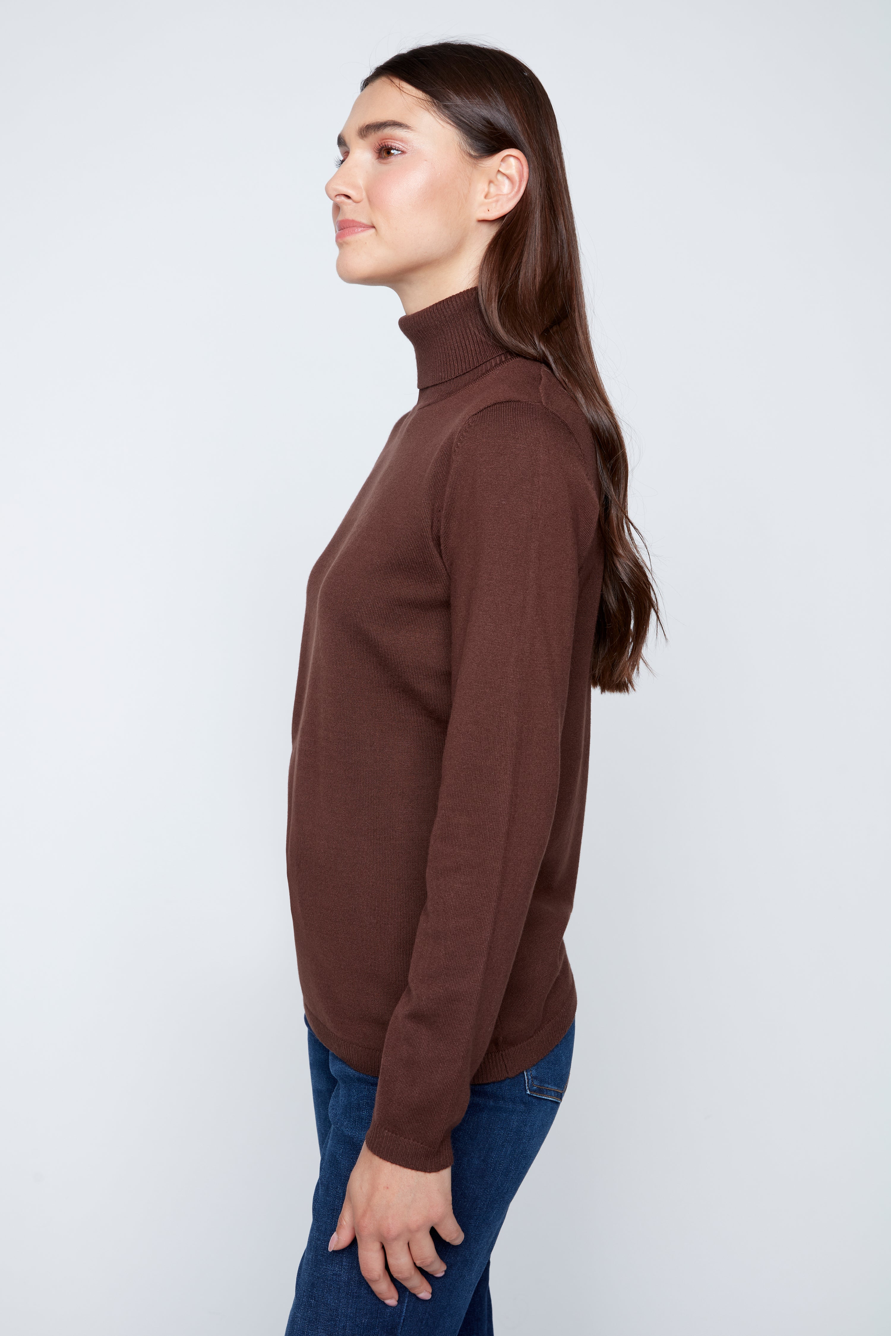 Solid turtleneck sweater