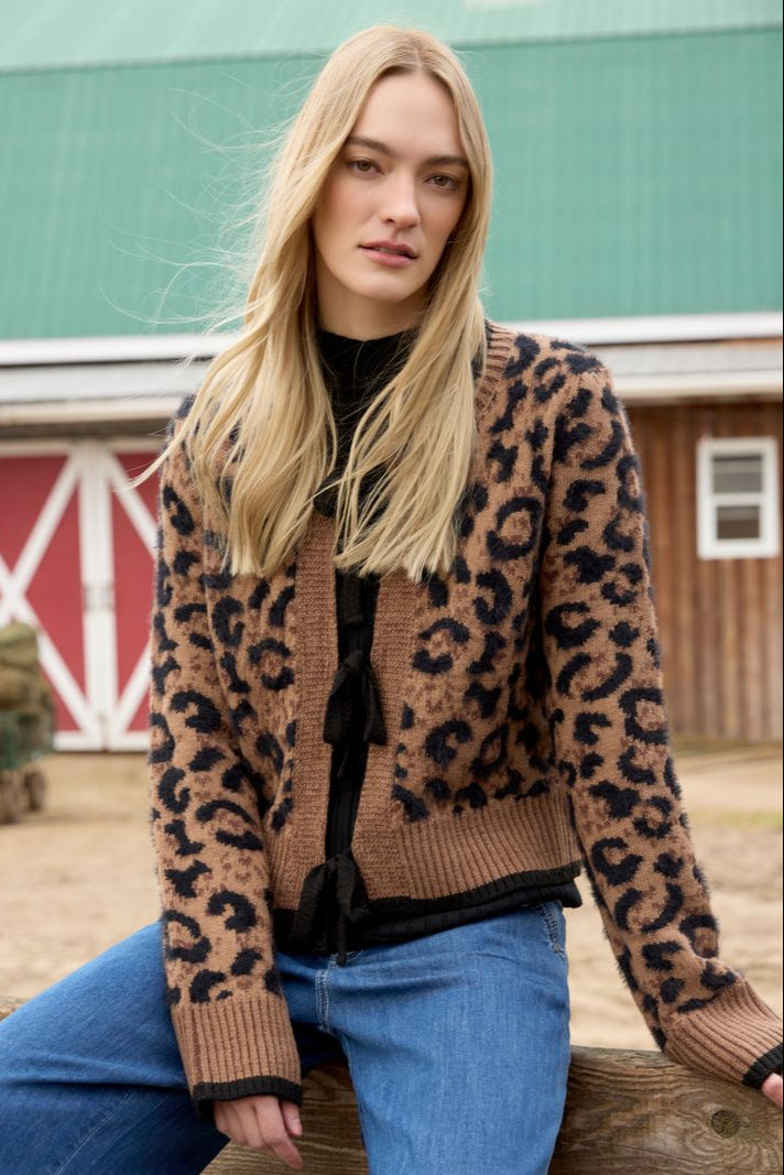 Animal print cardigan