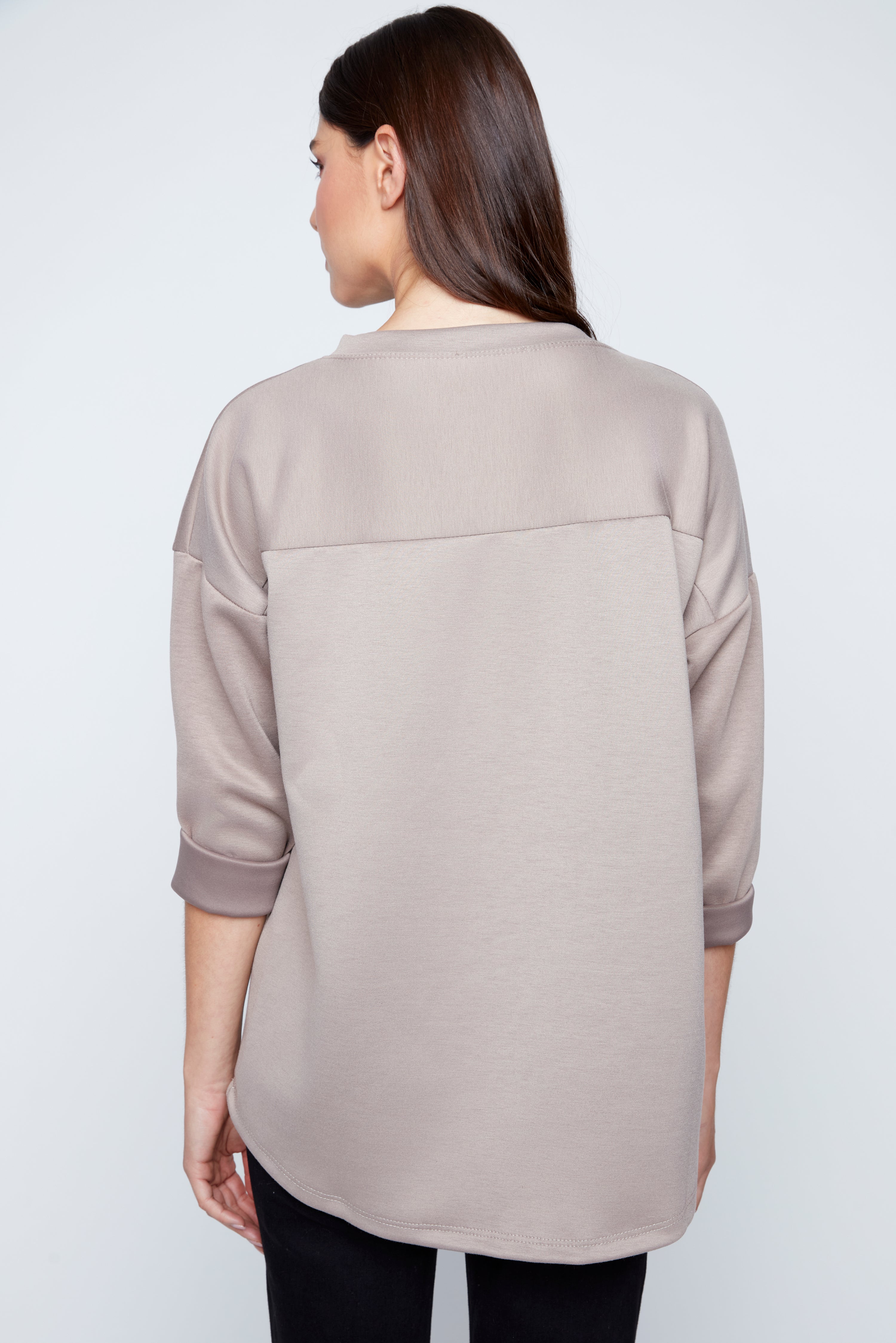 Taupe animal print sweater