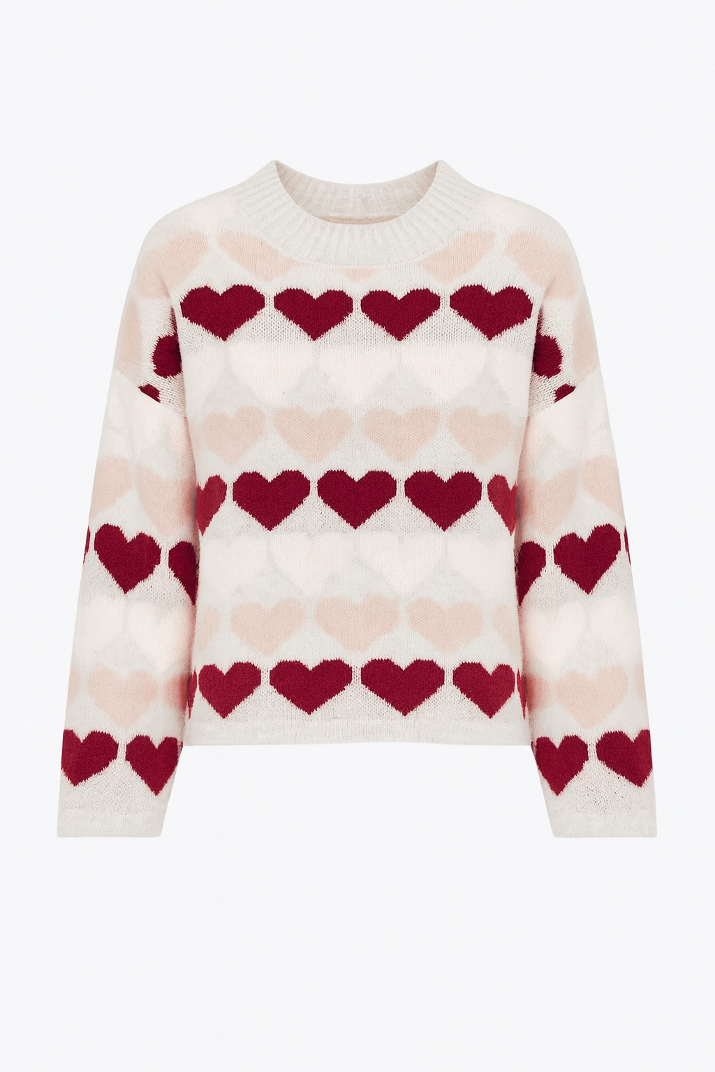 All over hearts sweater