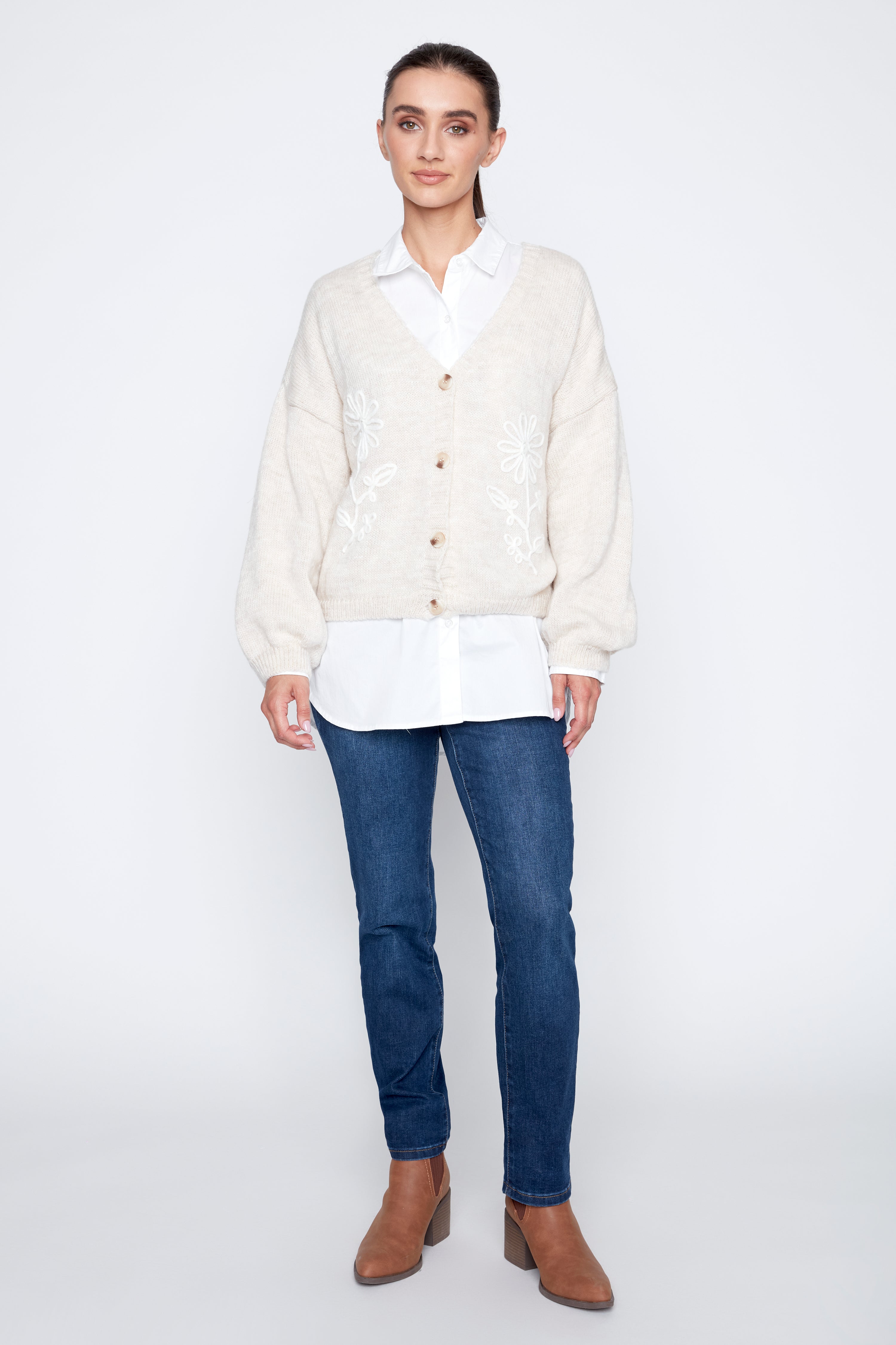 Soutache flowers cardigan