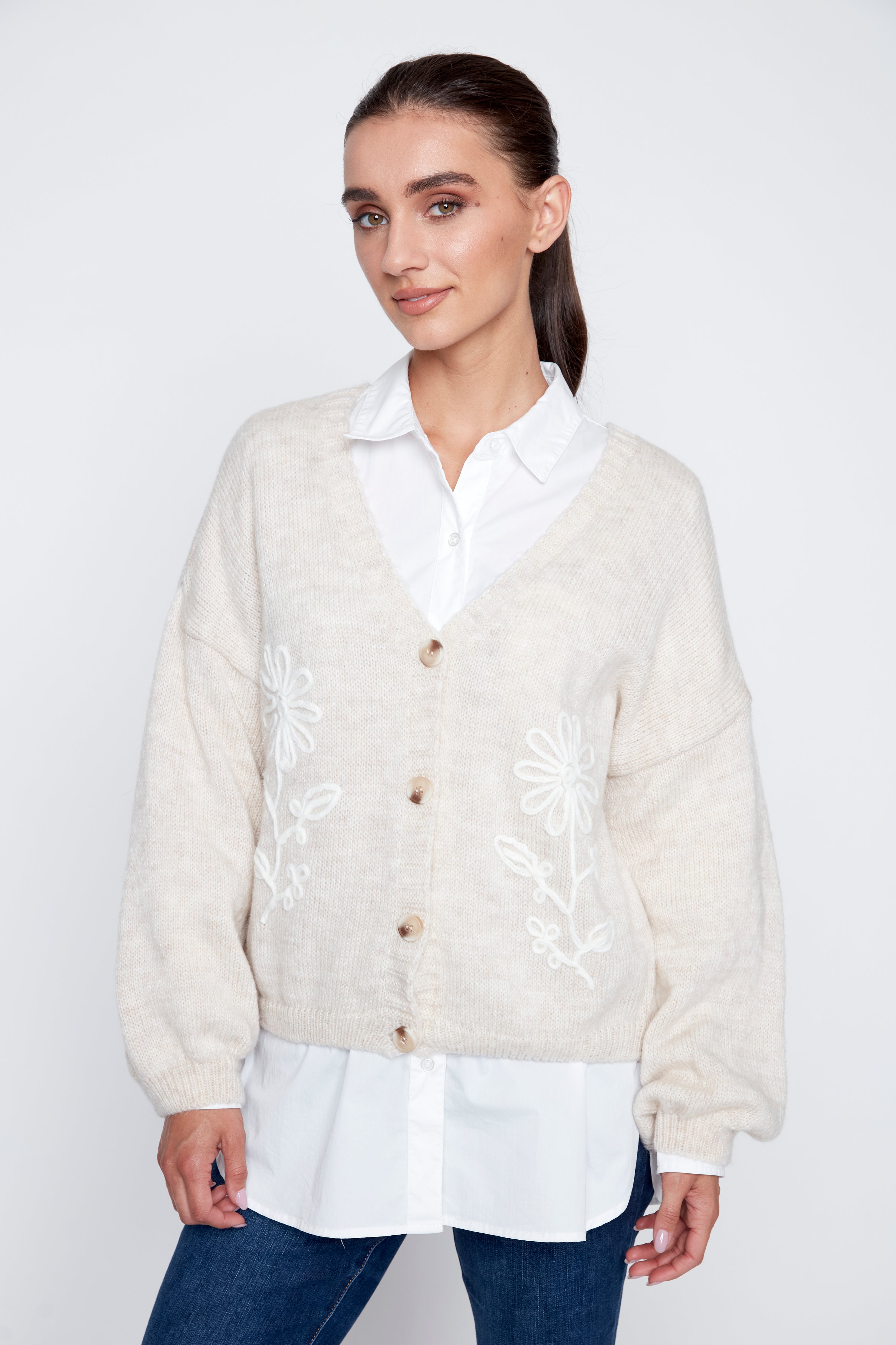 Soutache flowers cardigan
