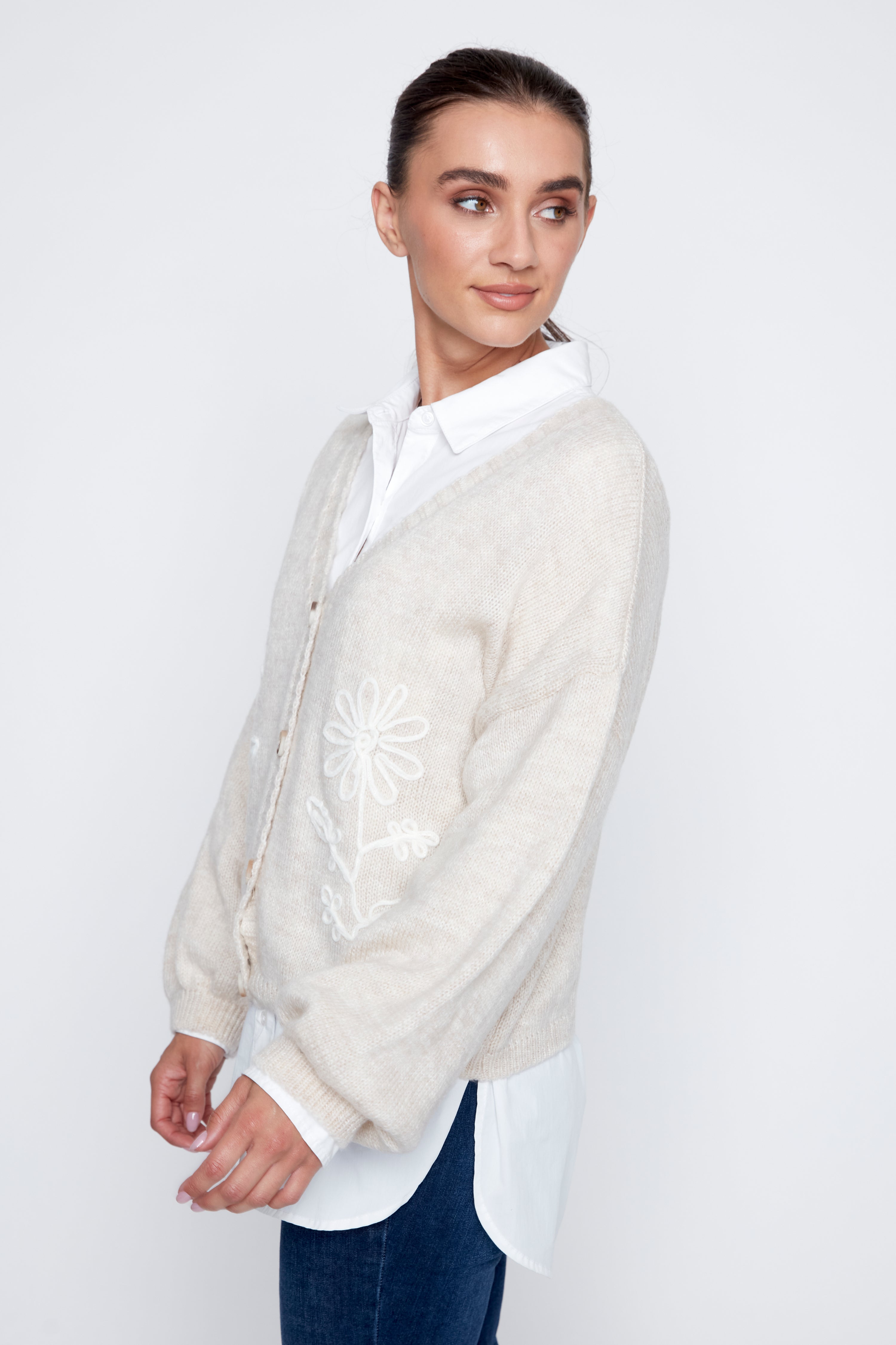 Soutache flowers cardigan