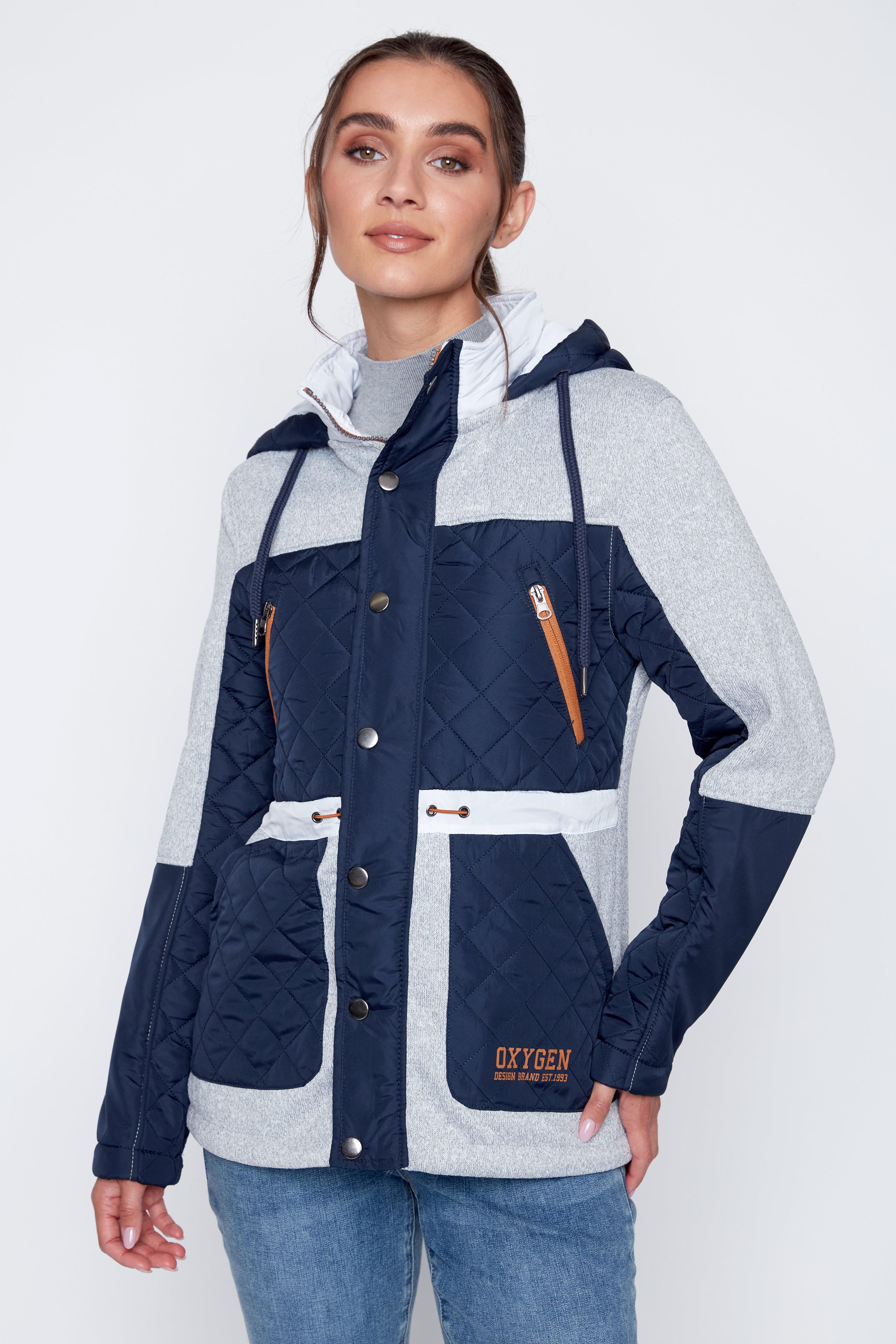 La veste matelassée à blocs de couleurs