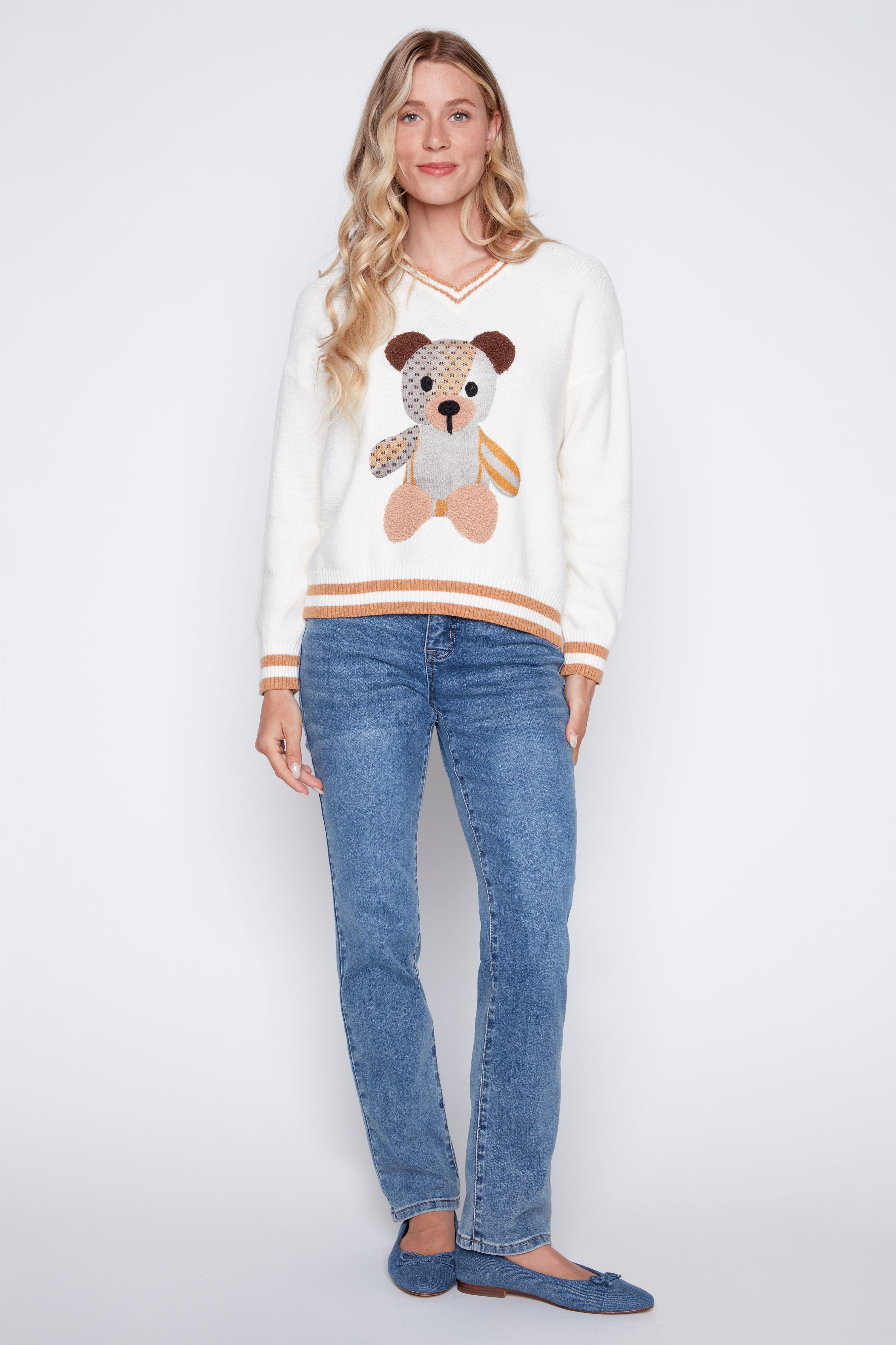 Teddy bear varsity sweater