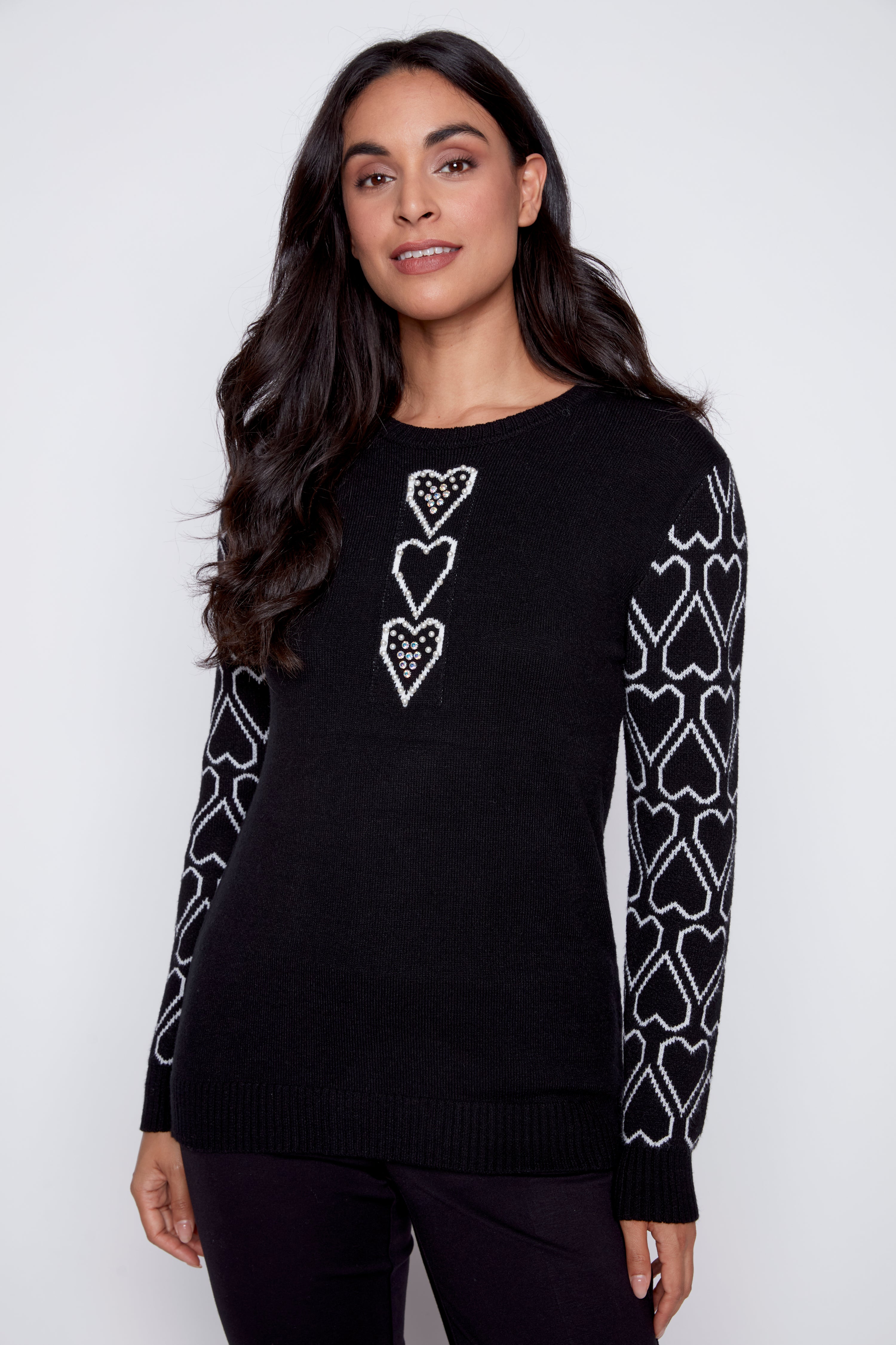 Heart sleeve sweater
