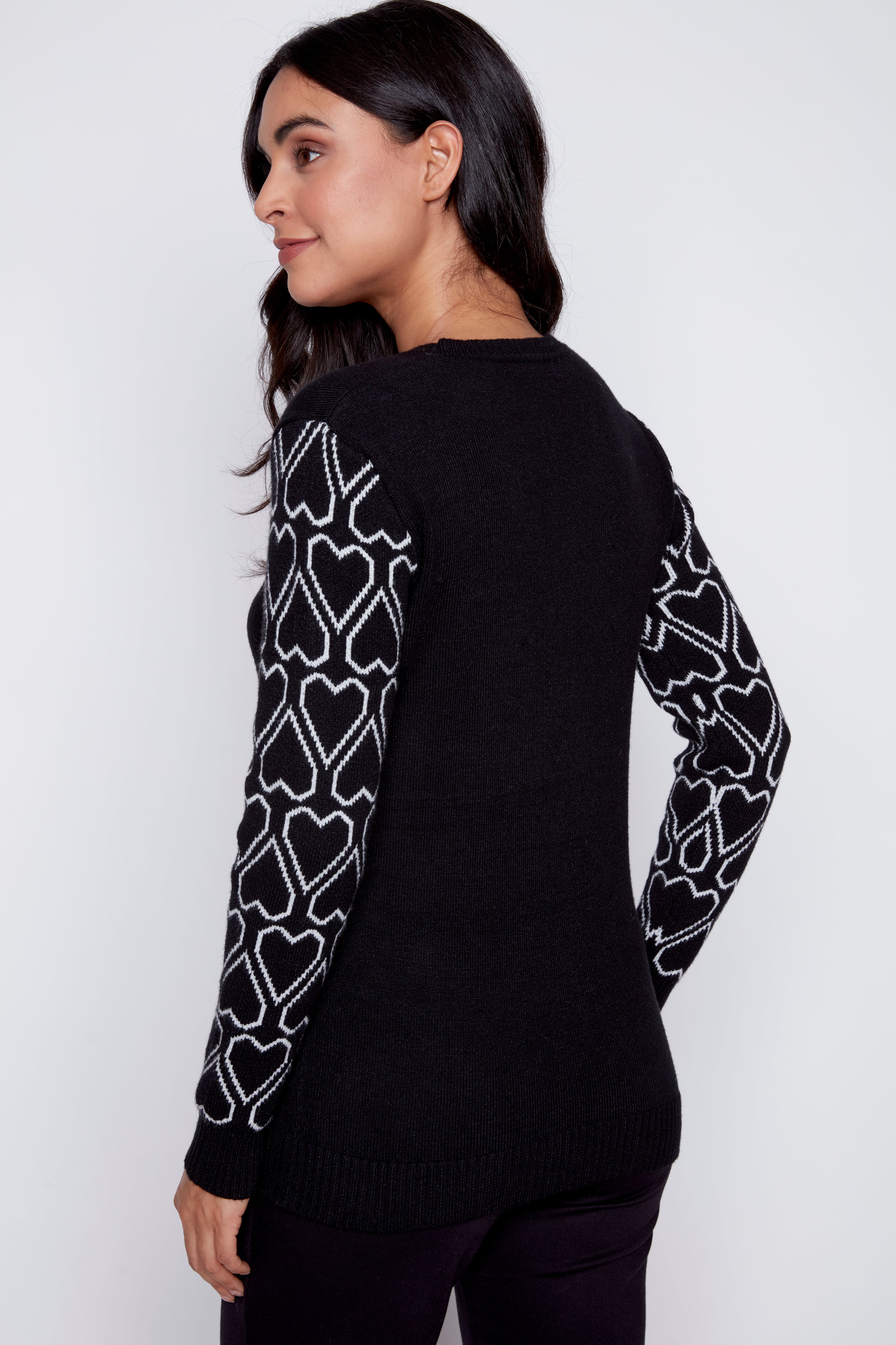 Heart sleeve sweater