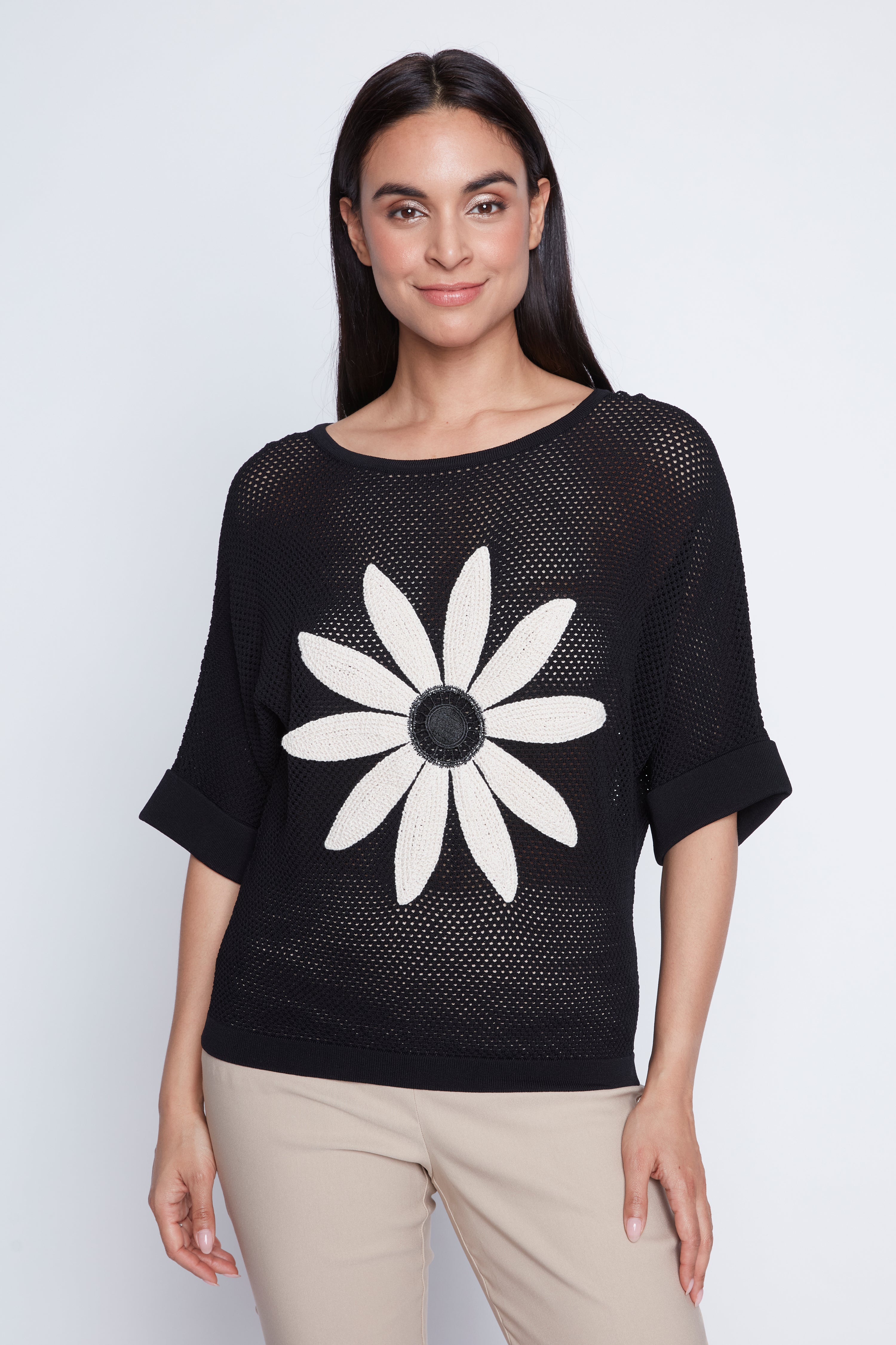 Crochet flower top