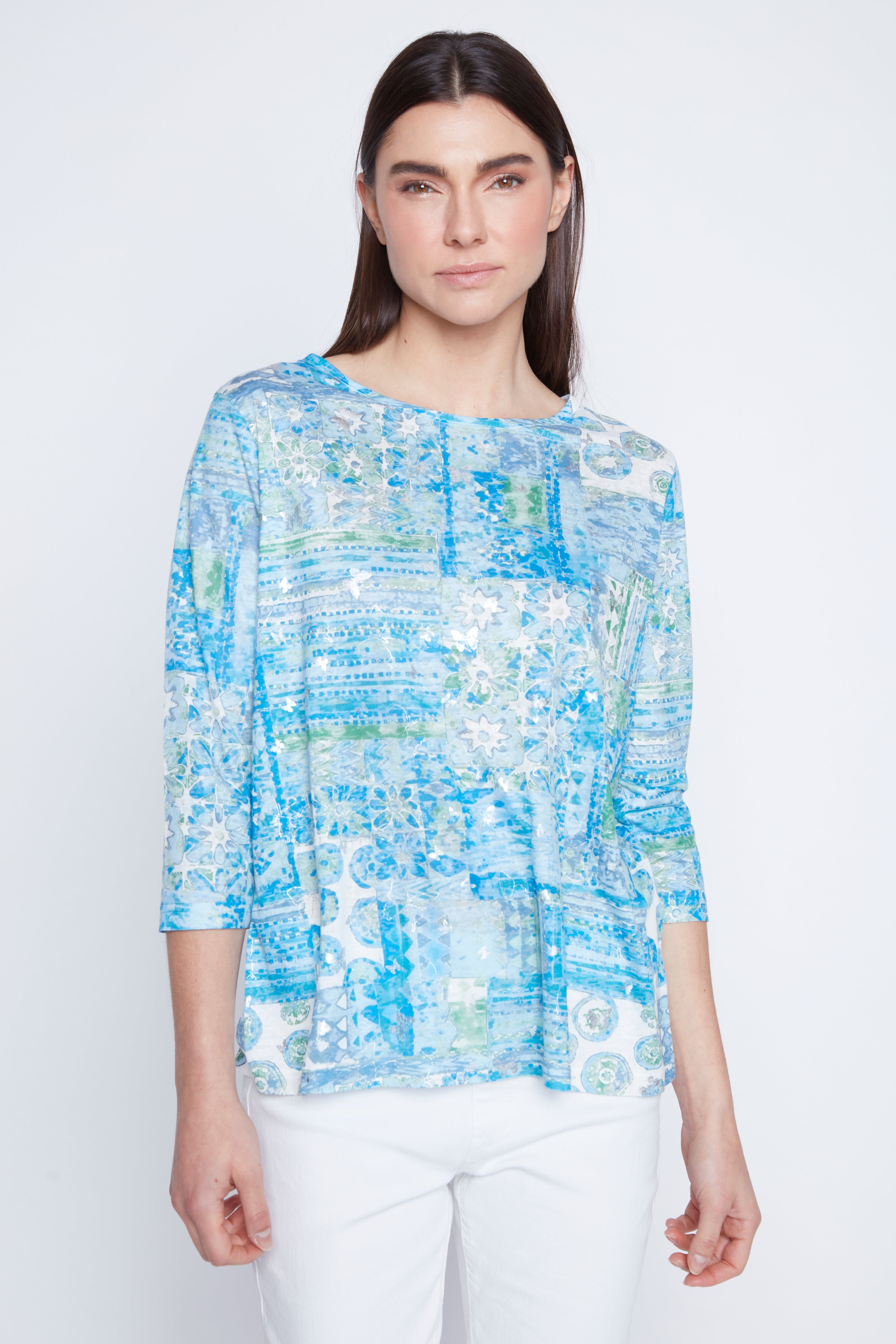 Floral burn out t-shirt