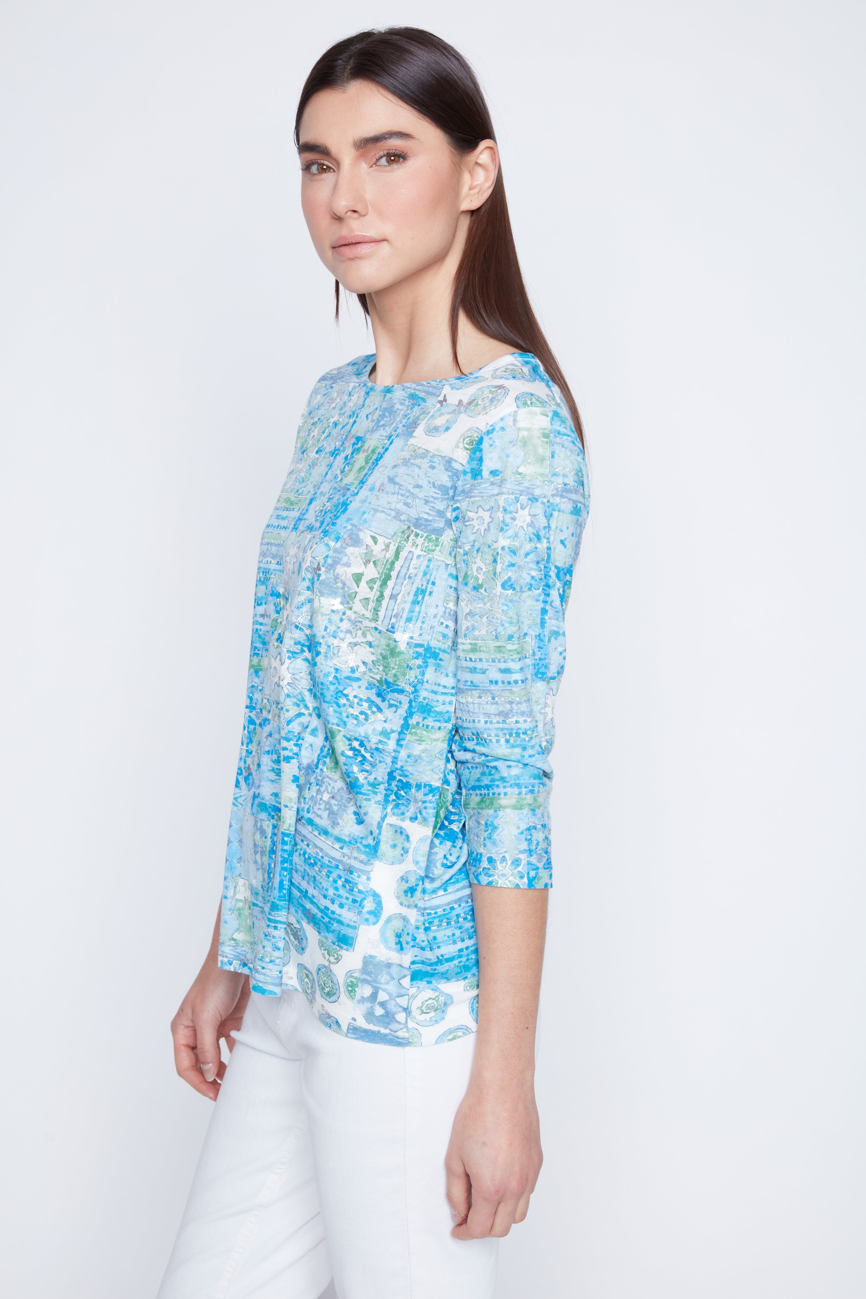 Floral burn out t-shirt