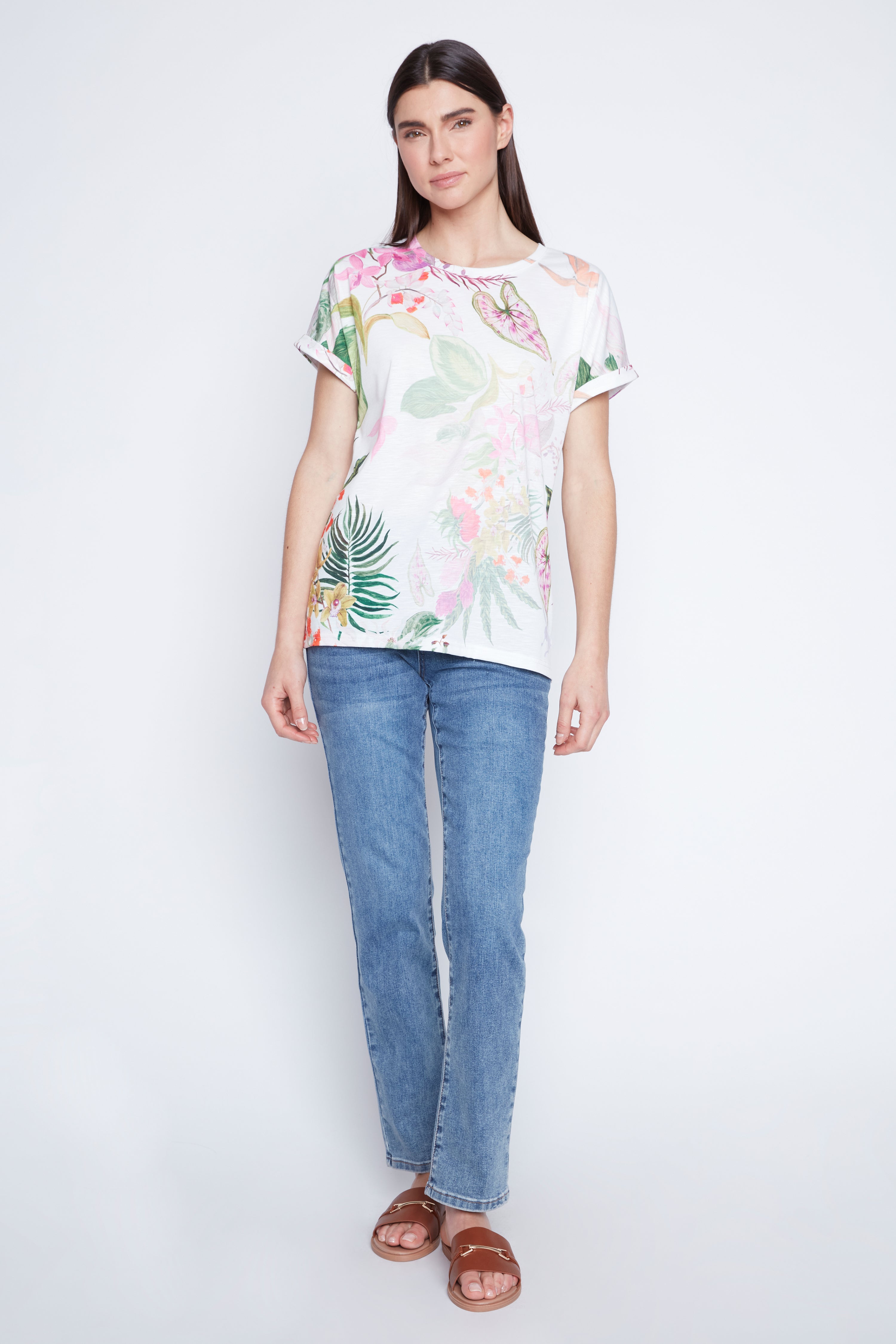 Tropical print t-shirt