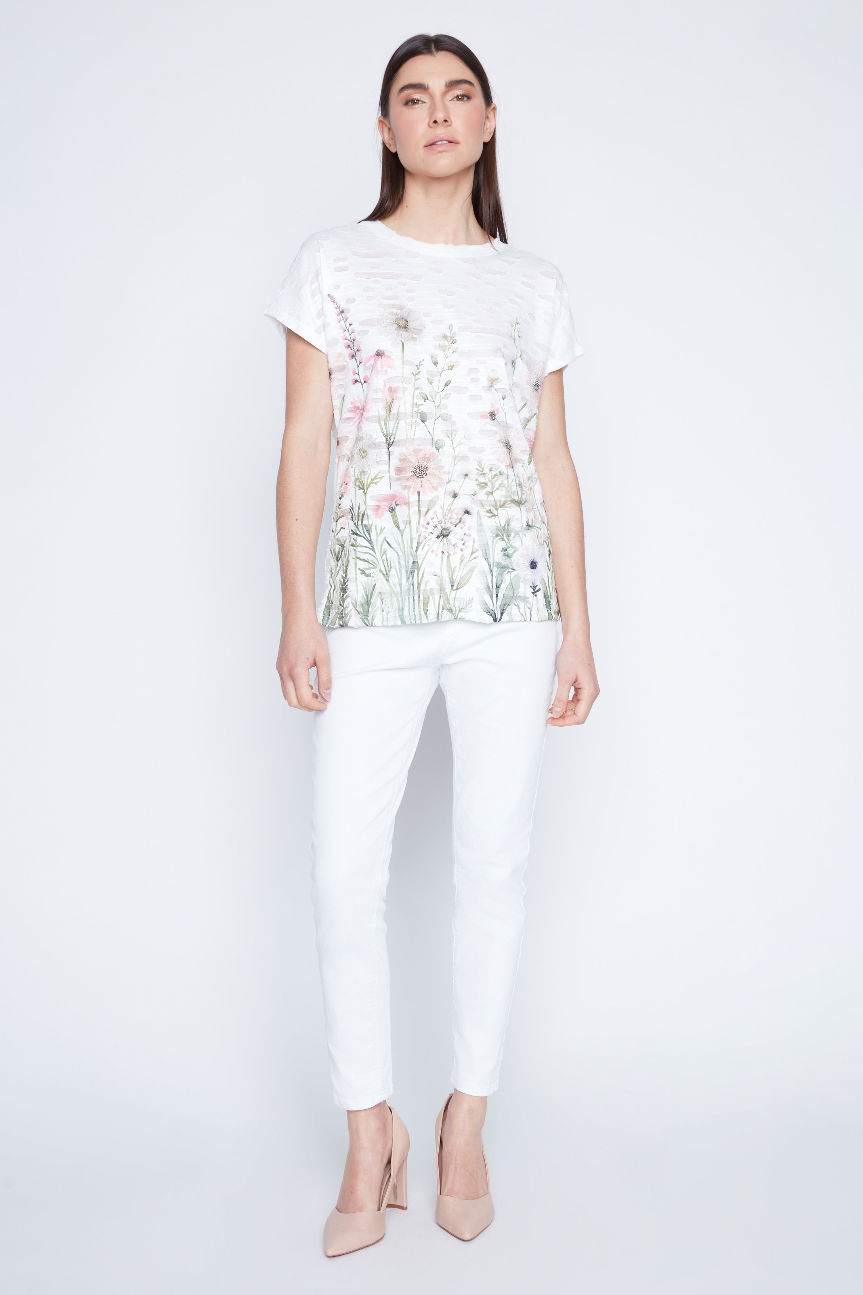 Burnout floral border top
