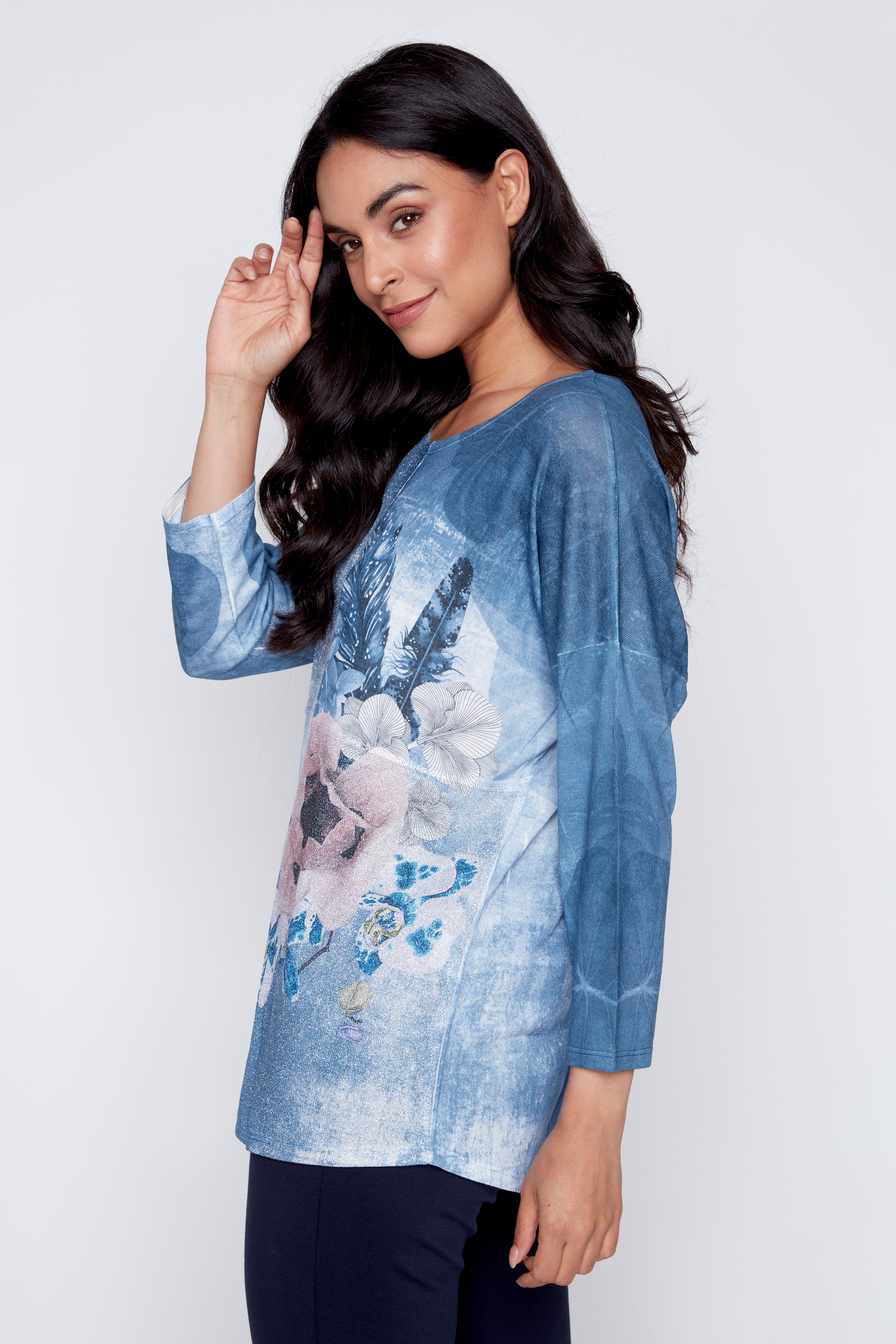 Floral print tunic