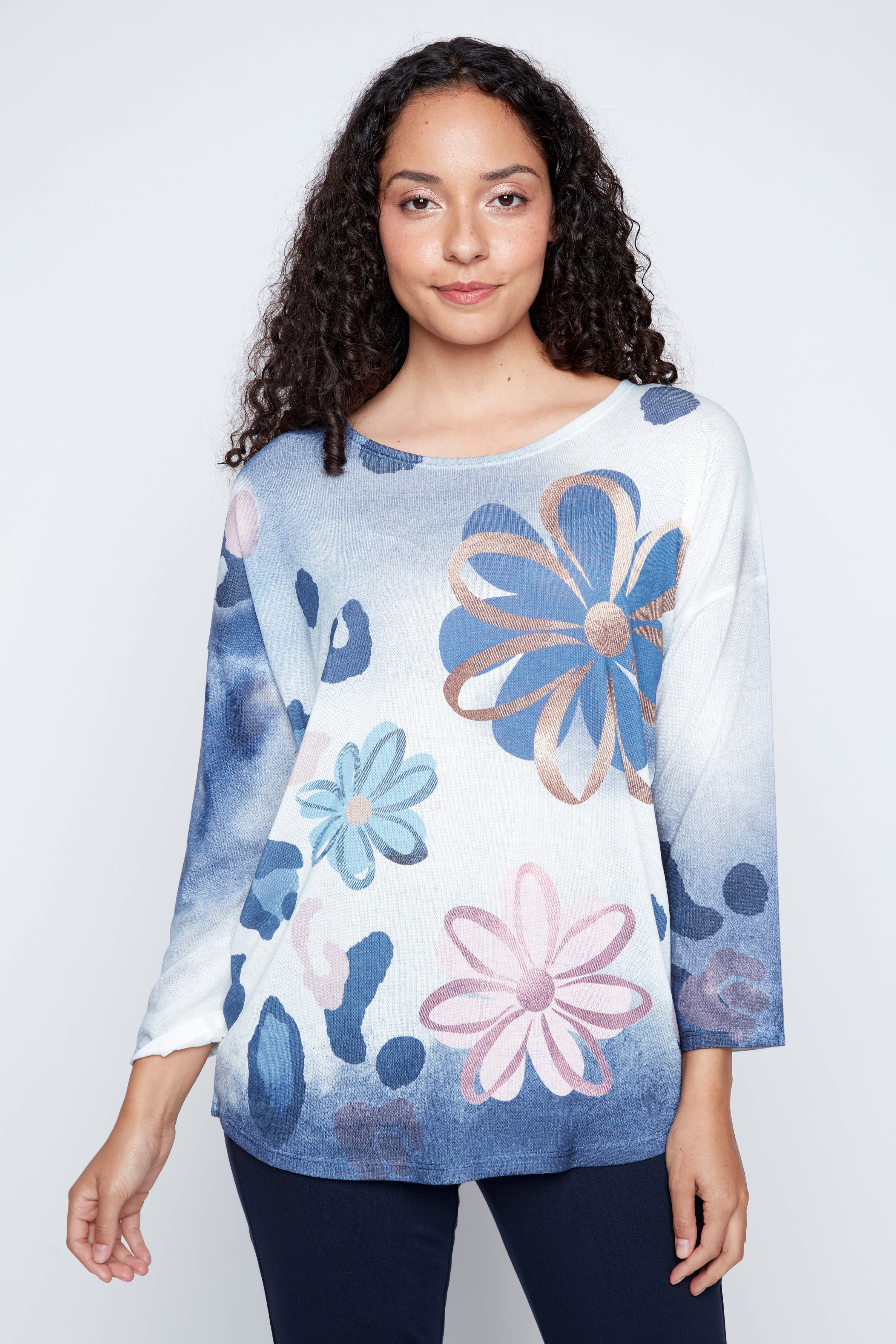 Ombre petal garden top