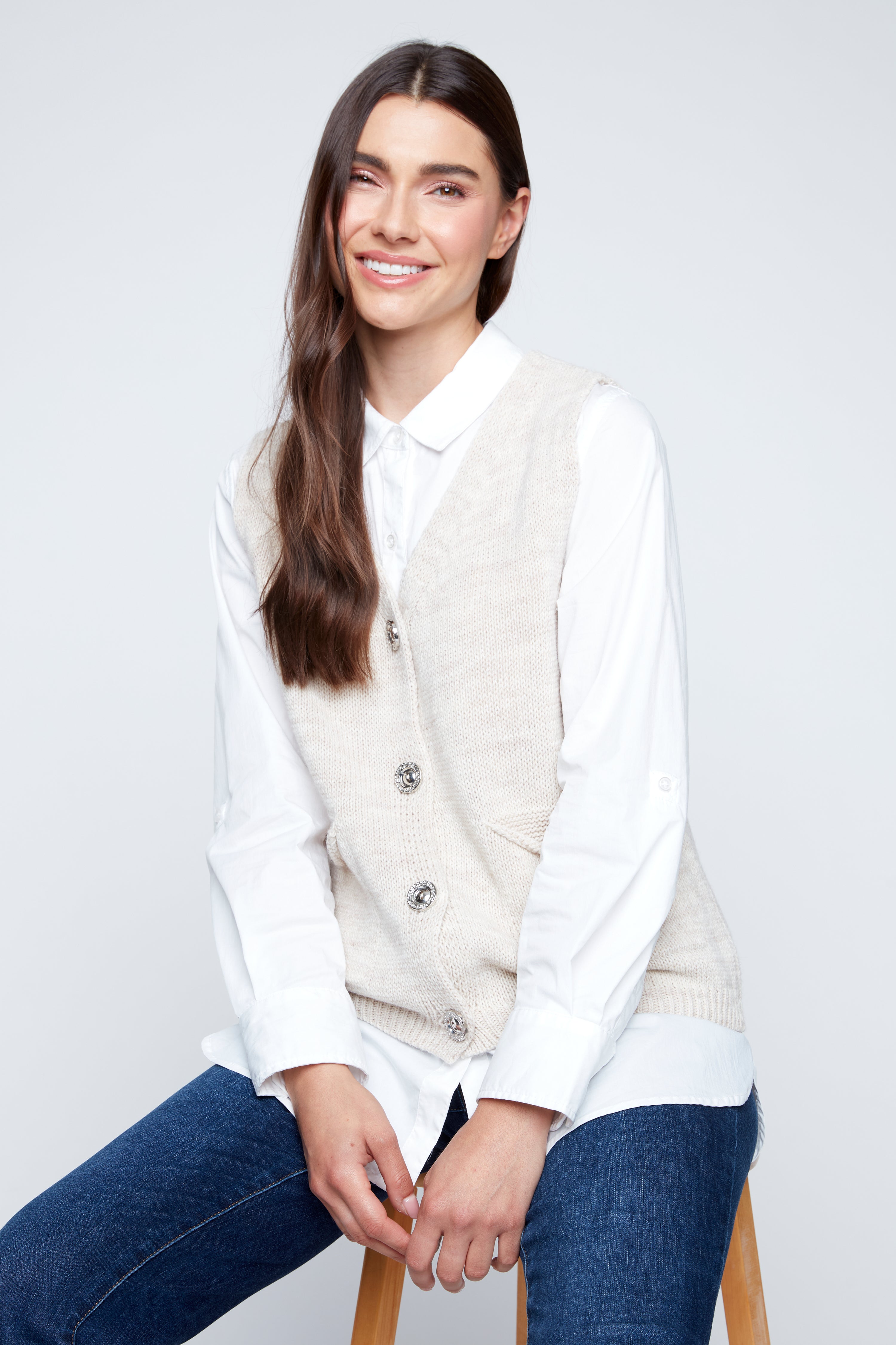 Button front vest