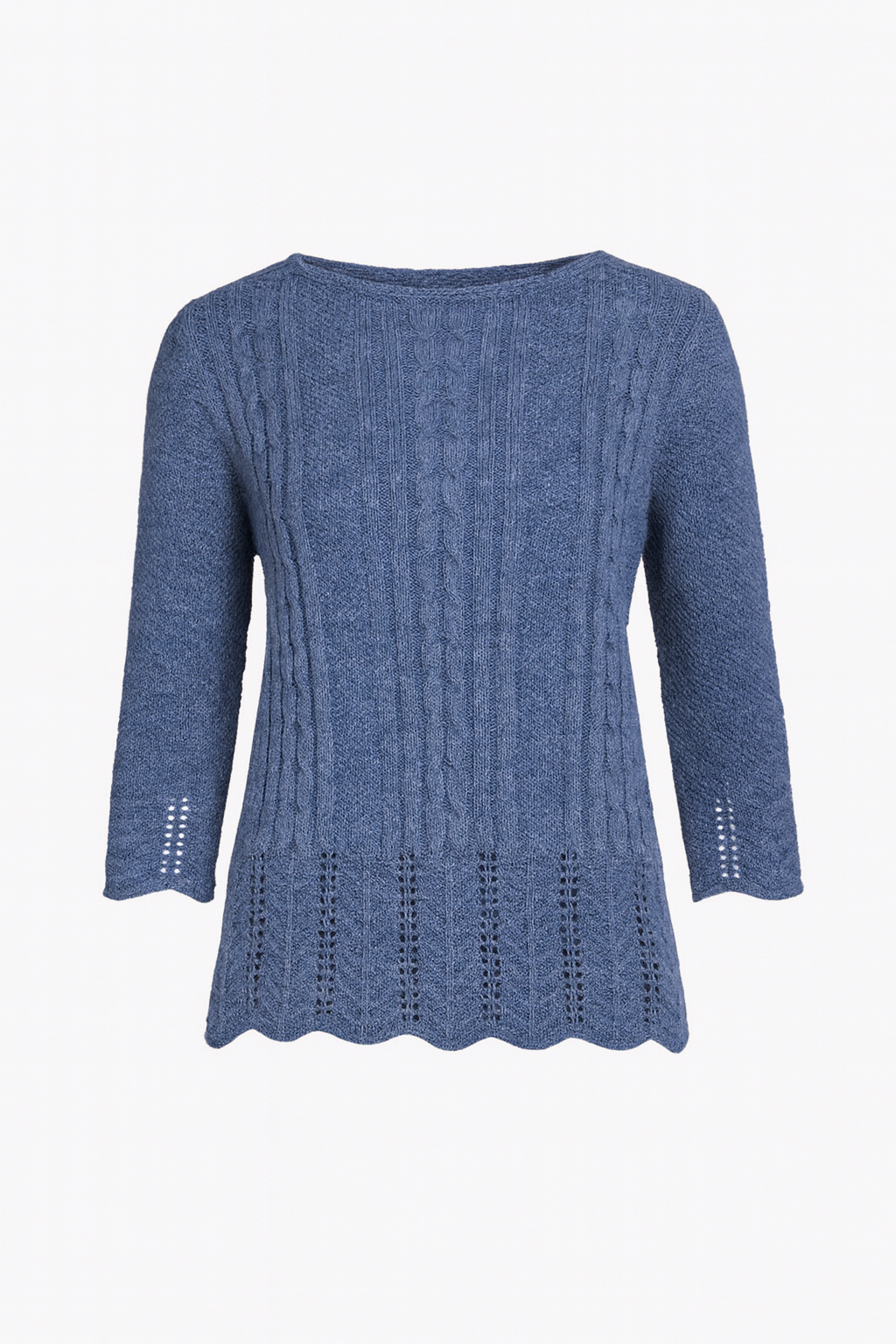 Cable front sweater