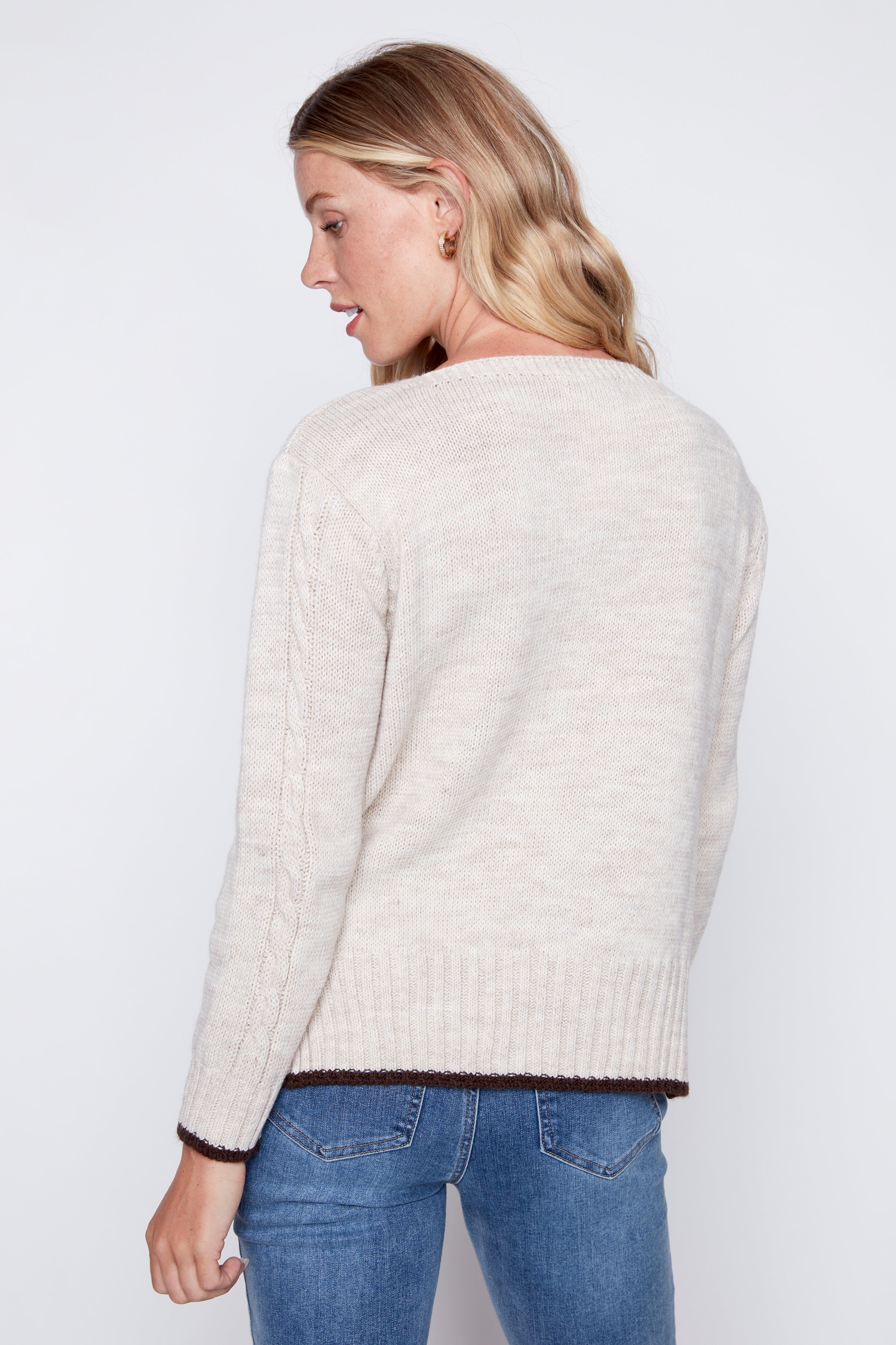 Cable detail sweater