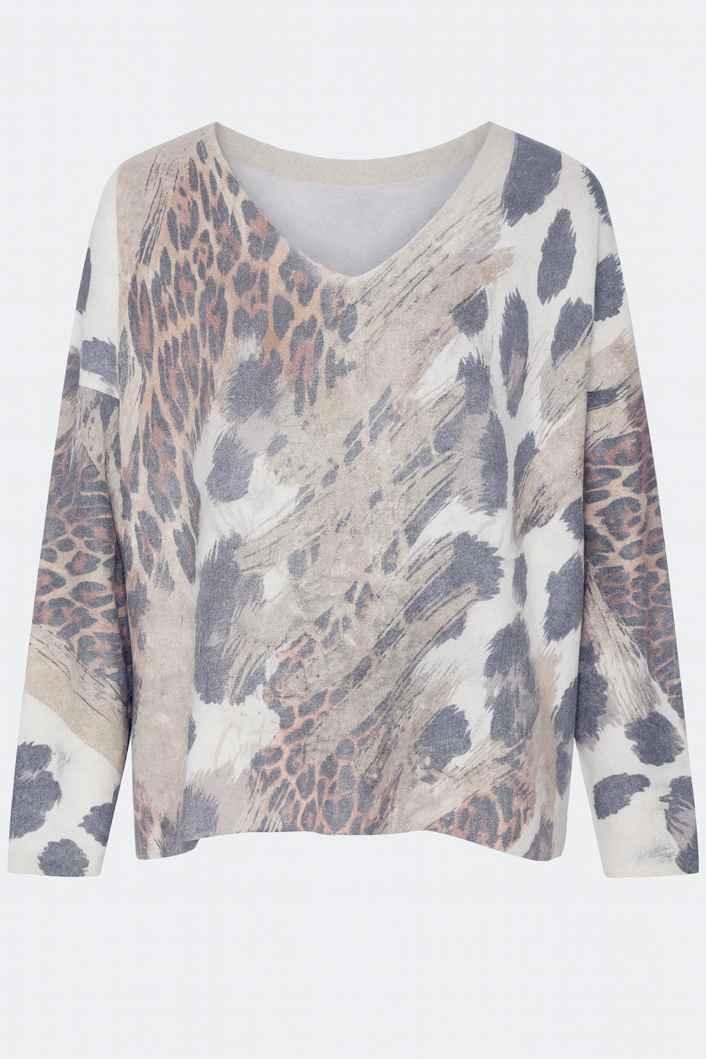 Le pull à imprimé animal abstrait