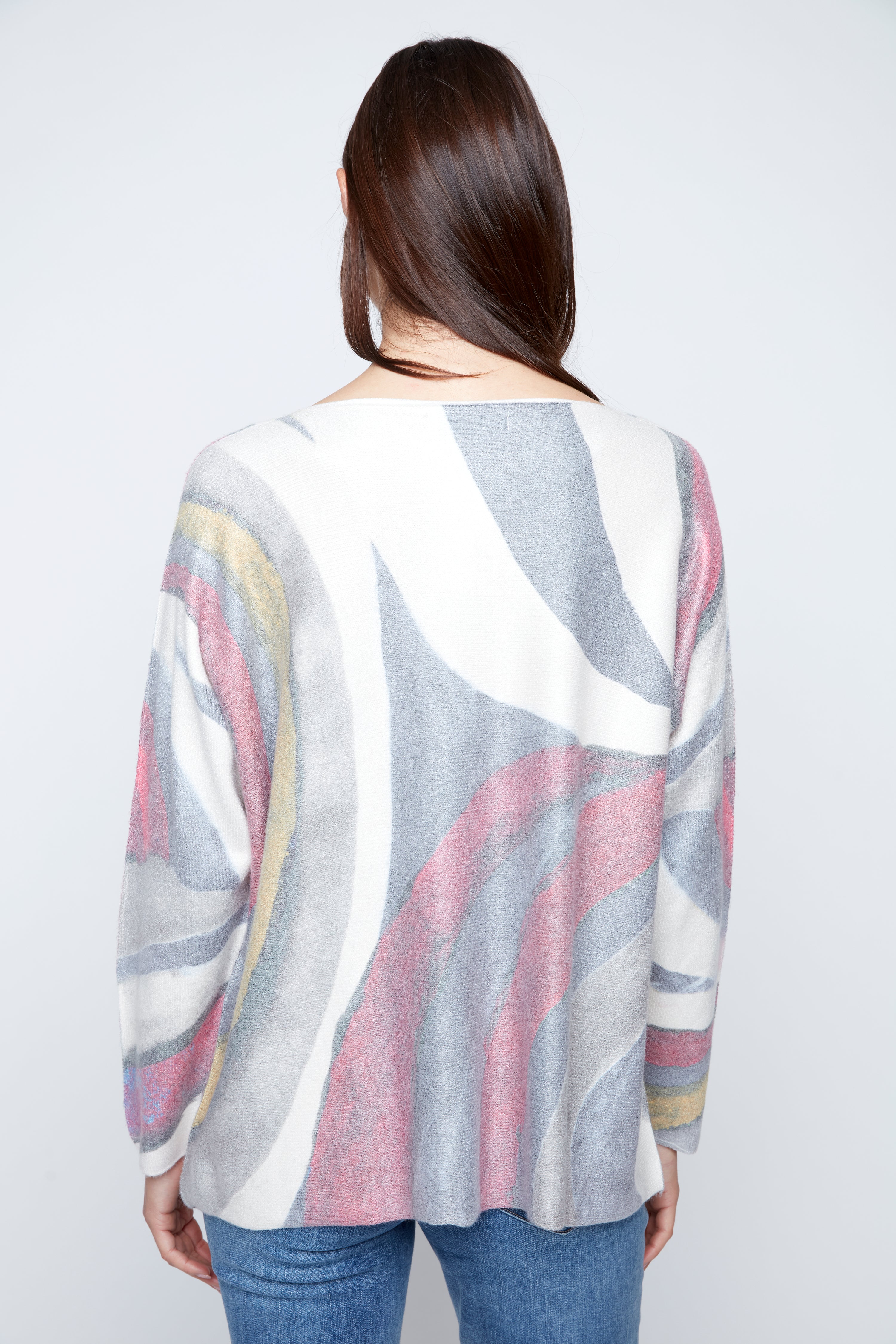 Abstract print sweater