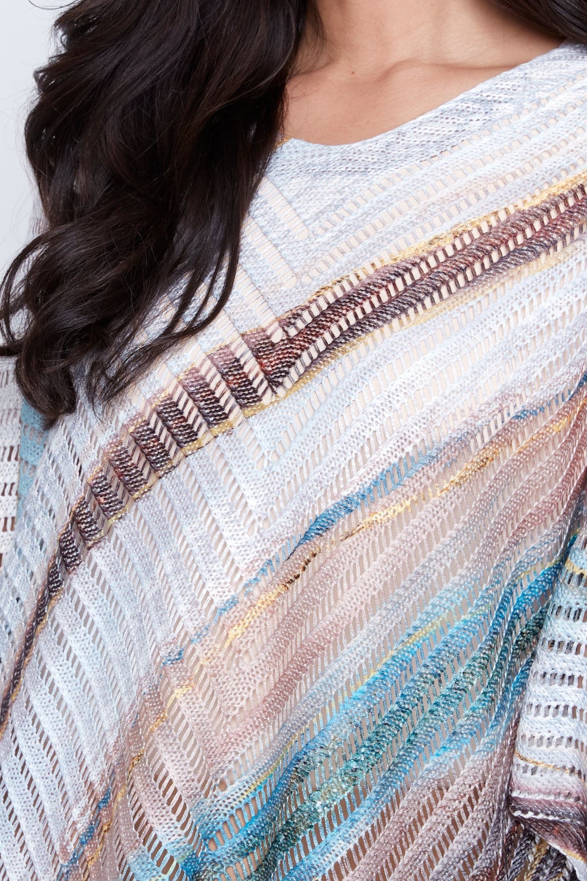 Marble print crochet top