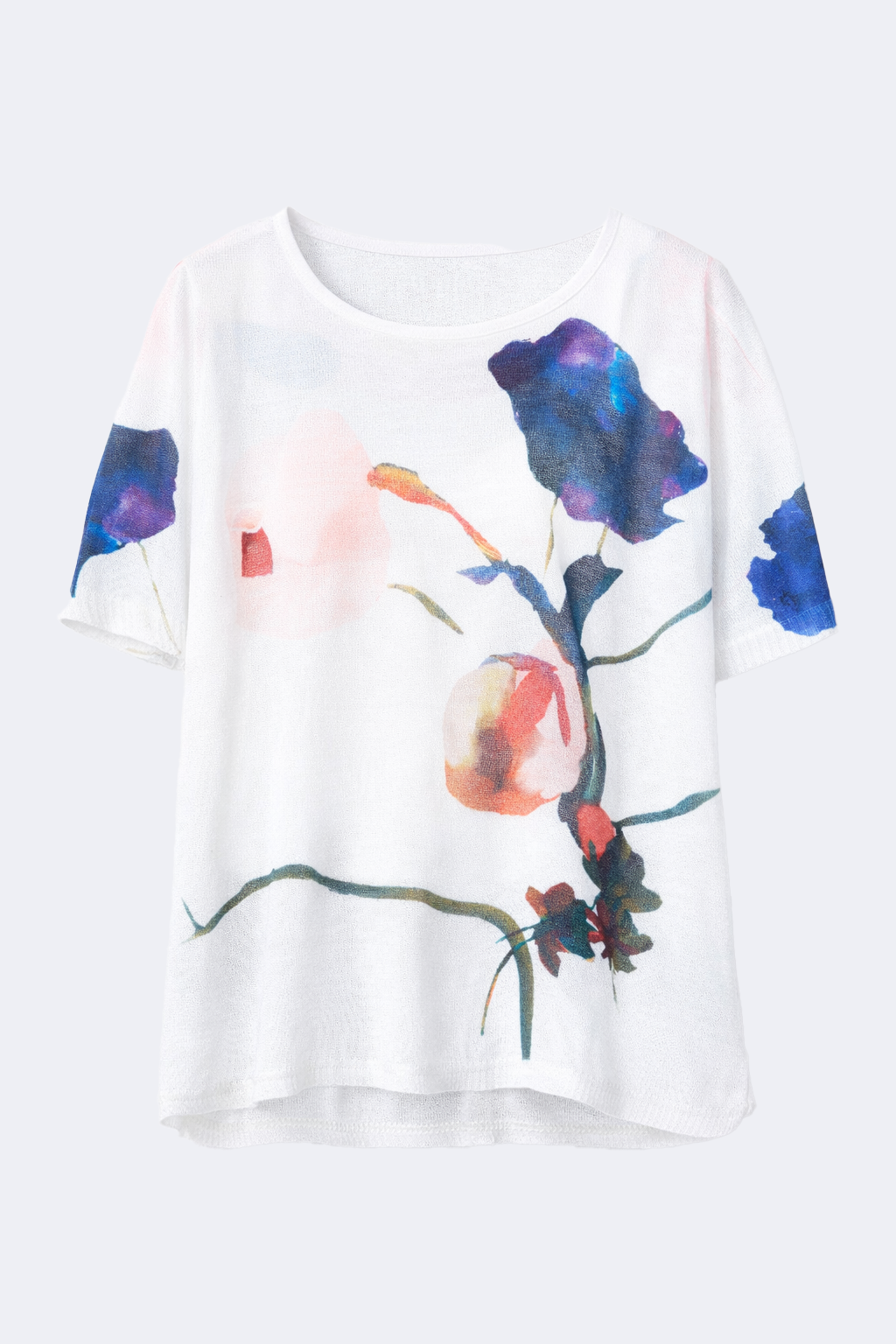 Floral print light weight sweater