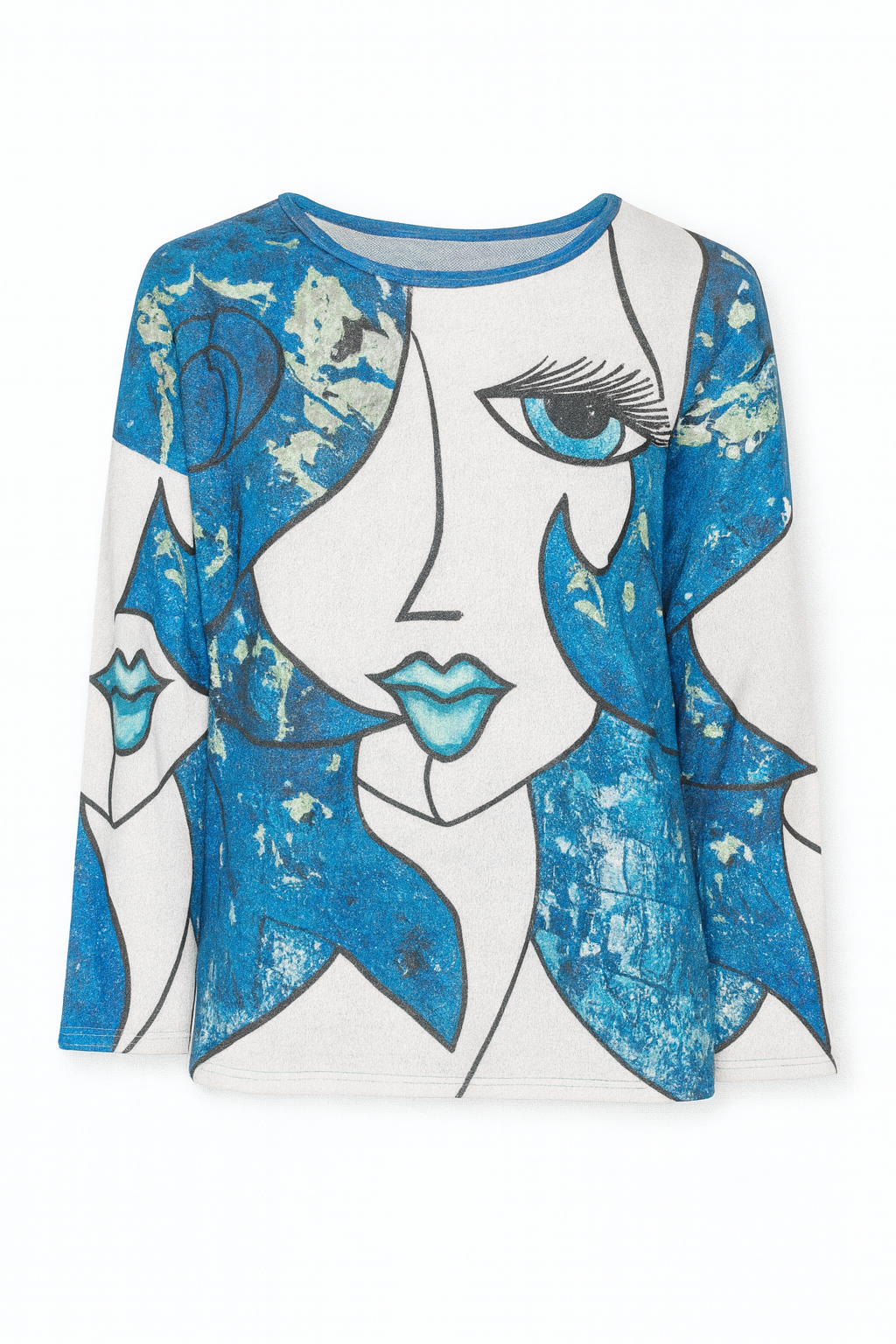 Picasso print lurex top