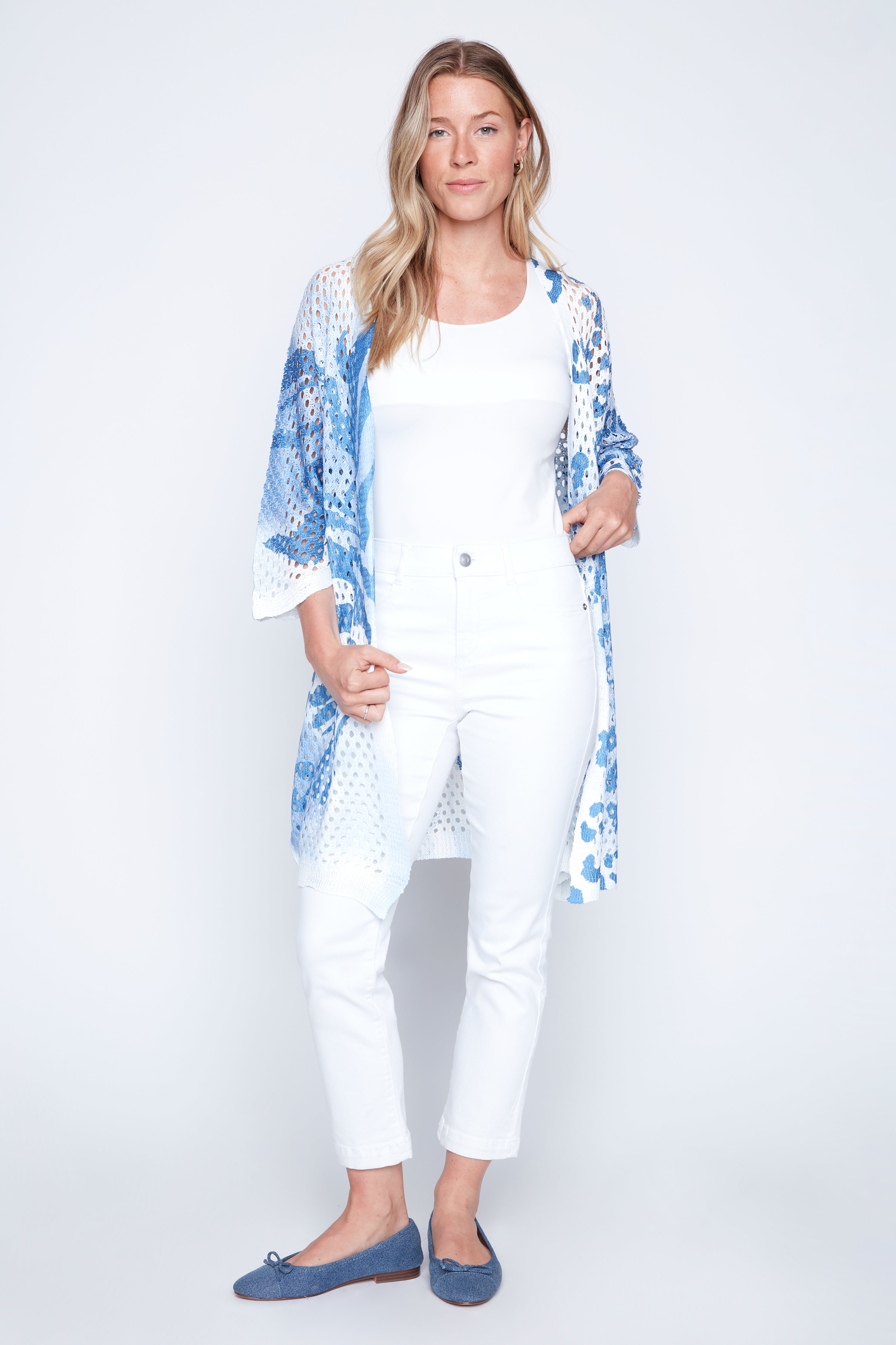 Animal print crochet cardigan