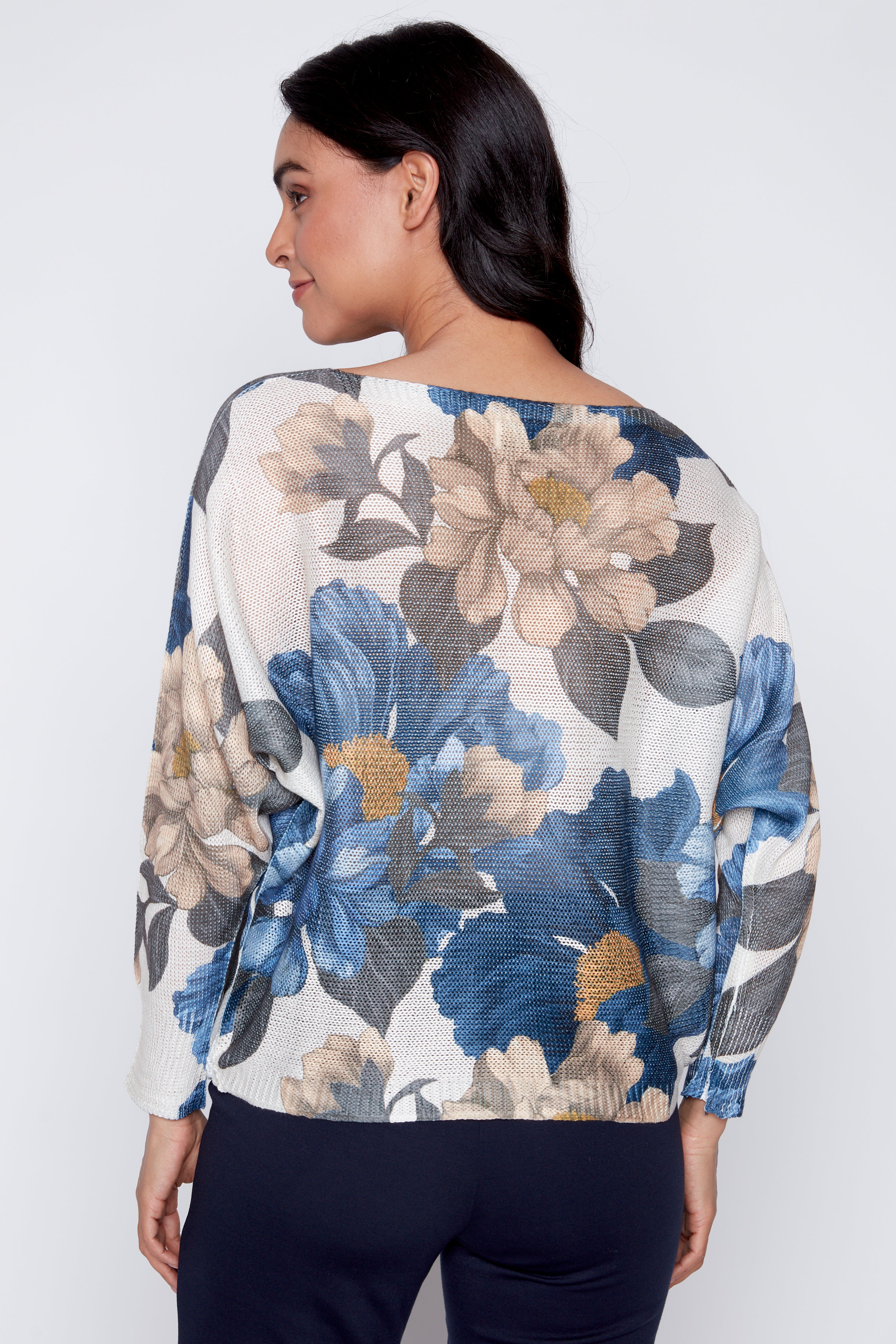 Floral print sweater