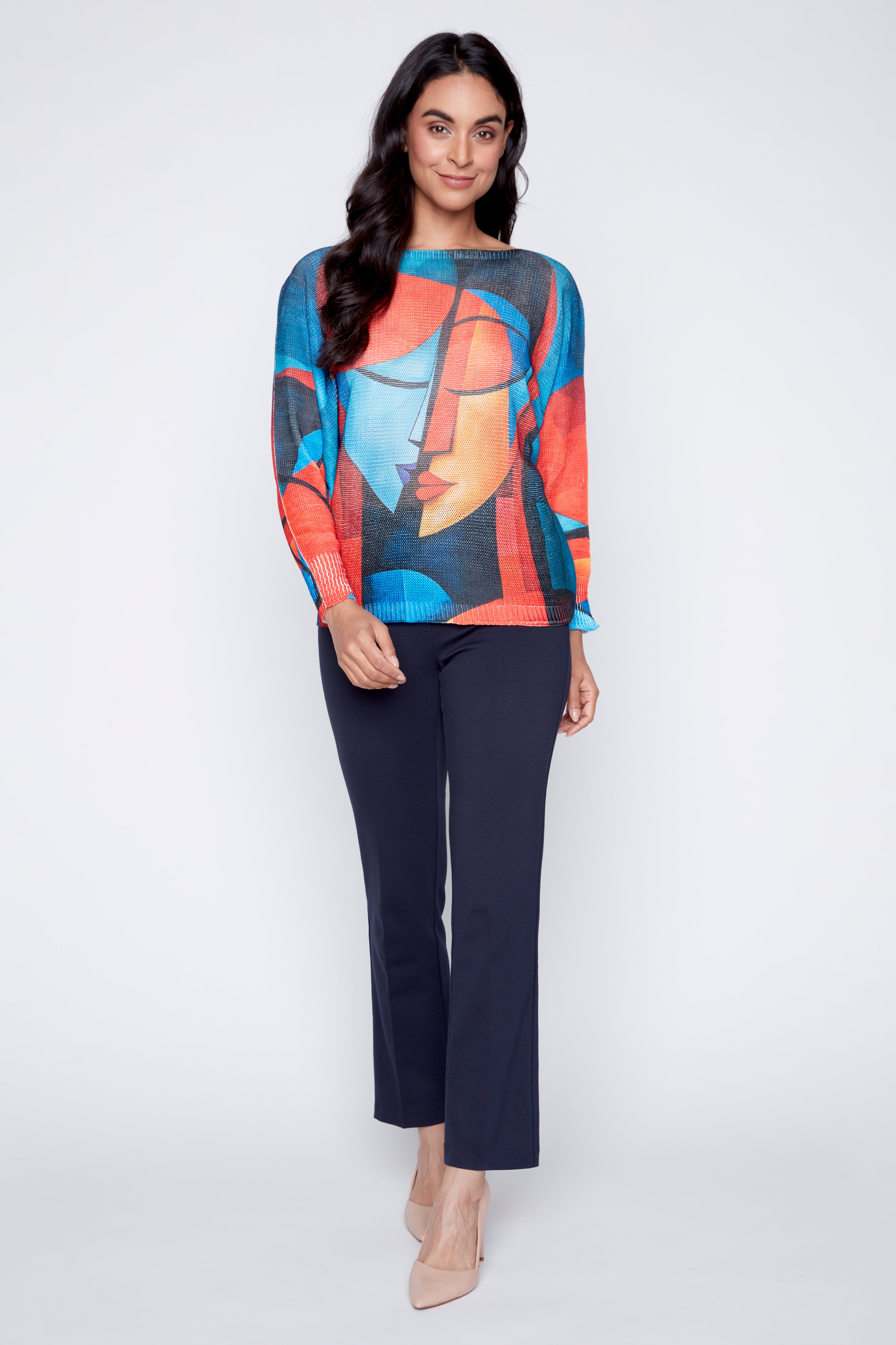 Le pull abstrait avec visage de Picasso